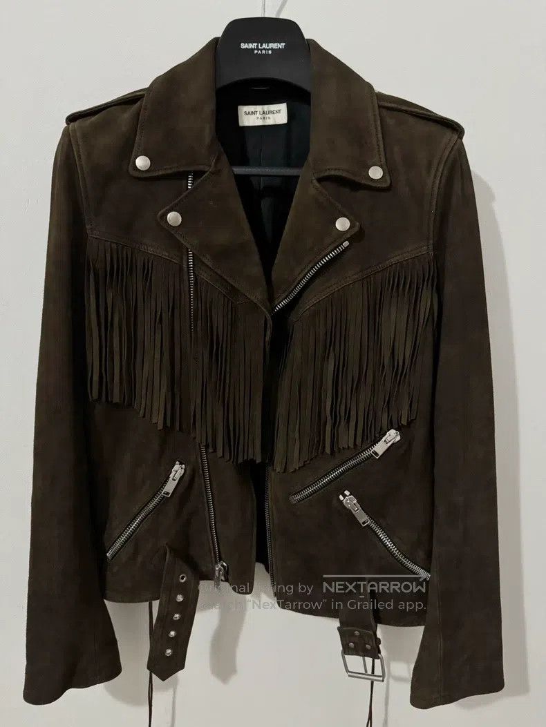 Saint Laurent Paris Saint Laurent Paris Suede Lace-Up Multi-Zipper Fringe Leat Size US S / EU 44-46 / 1 - 1 Thumbnail