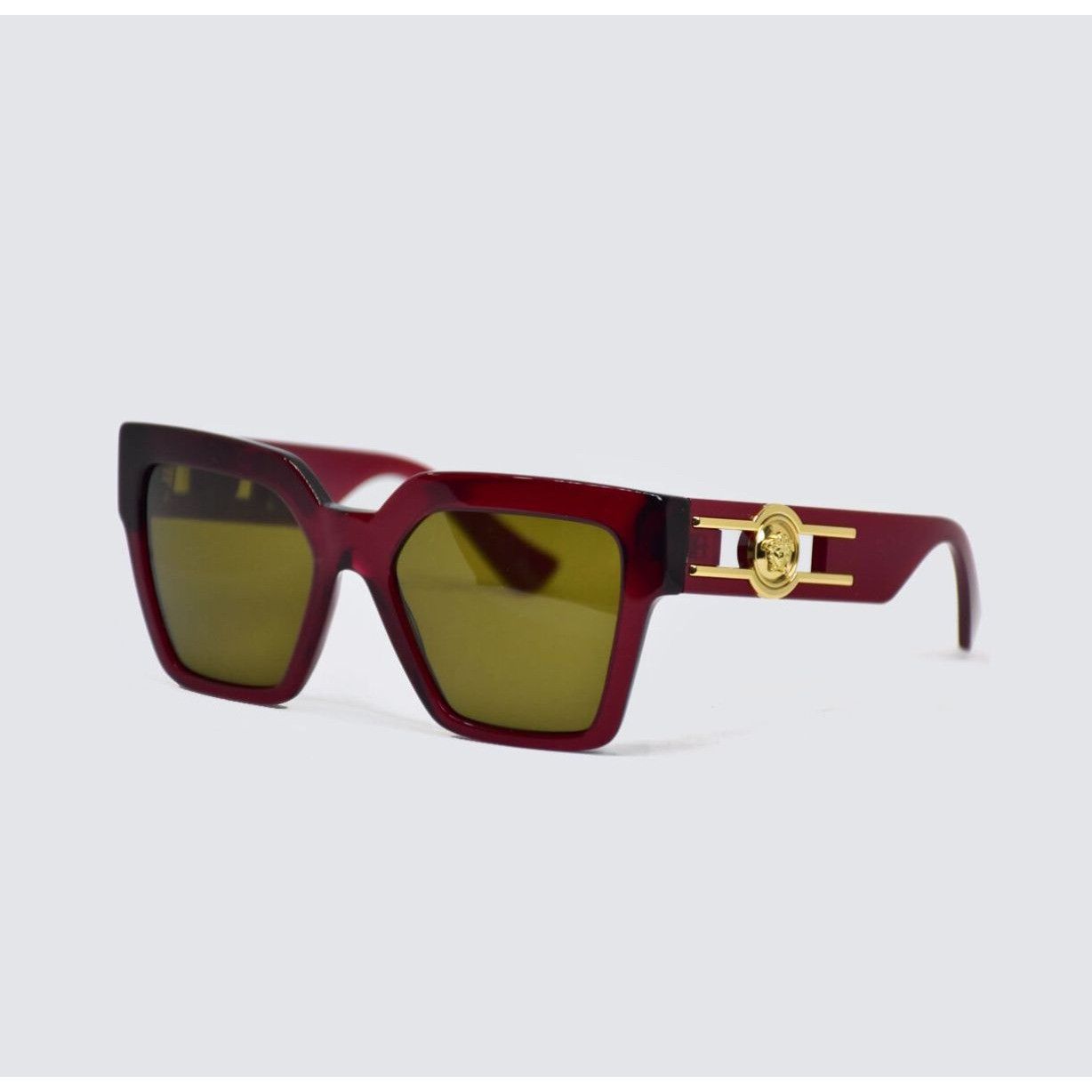 image of New Versace Ve4458 - 543073 Oversized Bordeaux Sunglasses, Women's