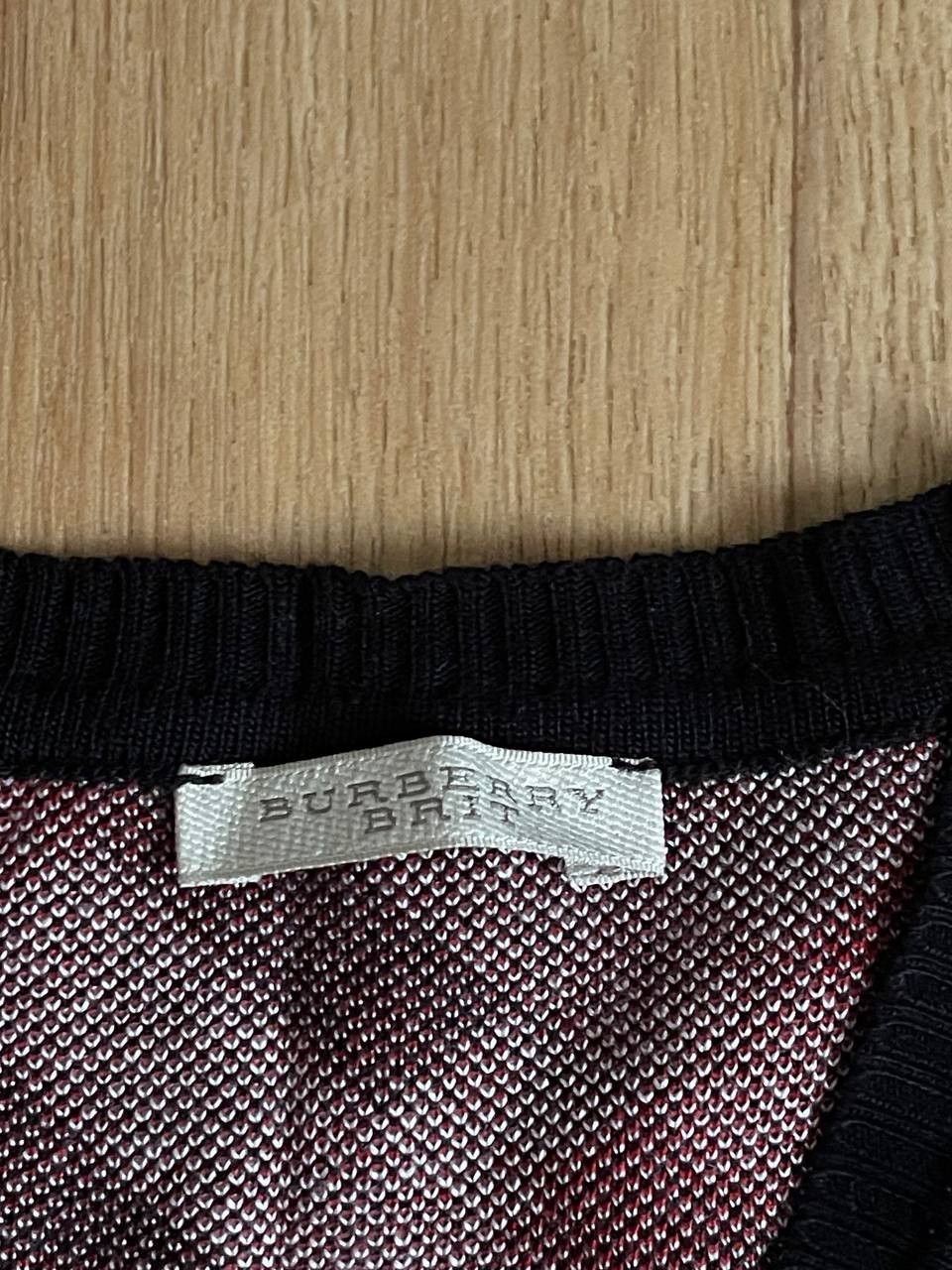 Burberry × Vintage Vintage Burberry Brit Cotton Nova Check Sweater Sz L Size L / US 10 / IT 46 - 8 Thumbnail