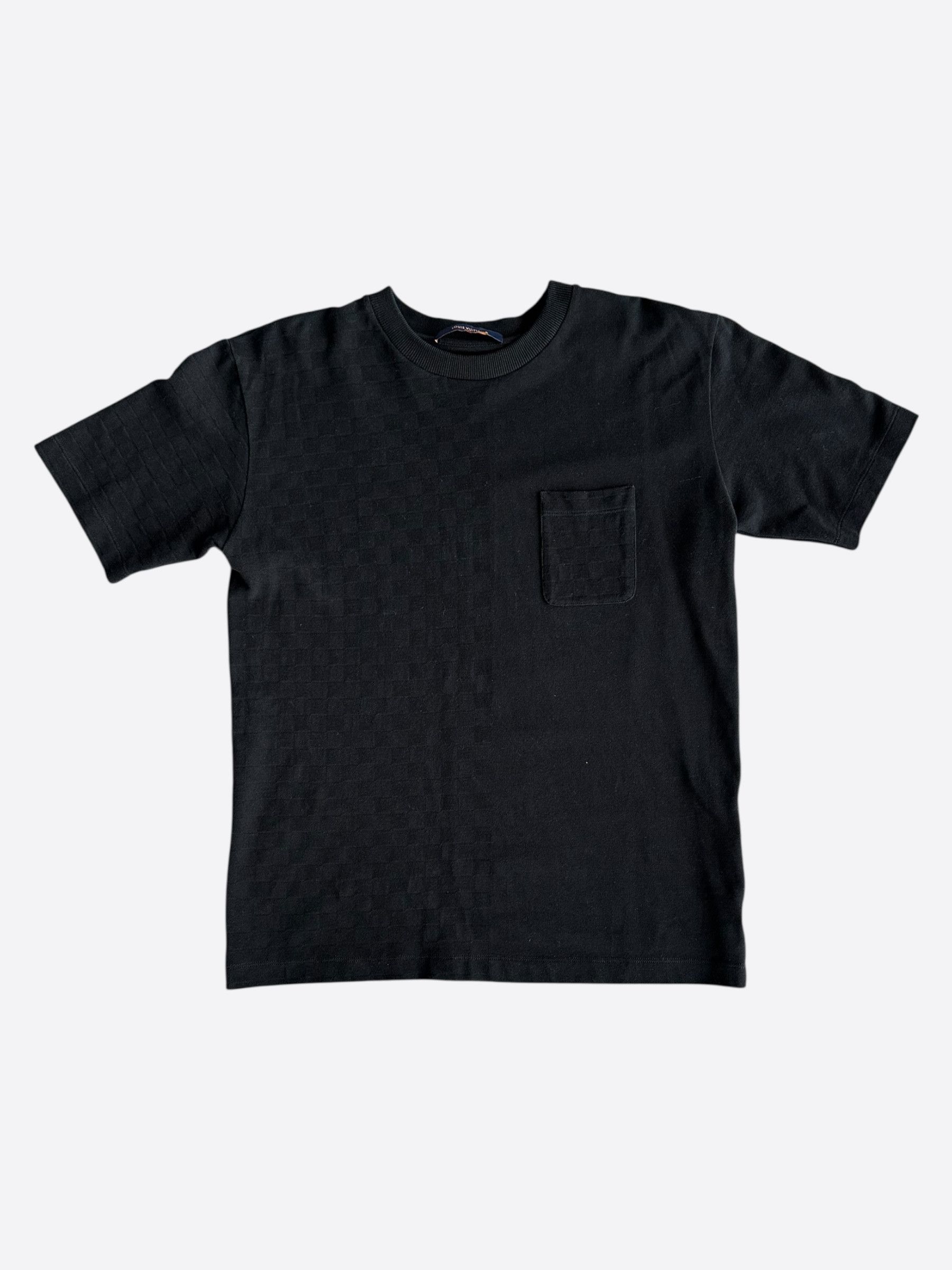 Louis Vuitton Louis Vuitton Black Half Damier Pocket T-Shirt Size US M / EU 48-50 / 2 - 1 Thumbnail