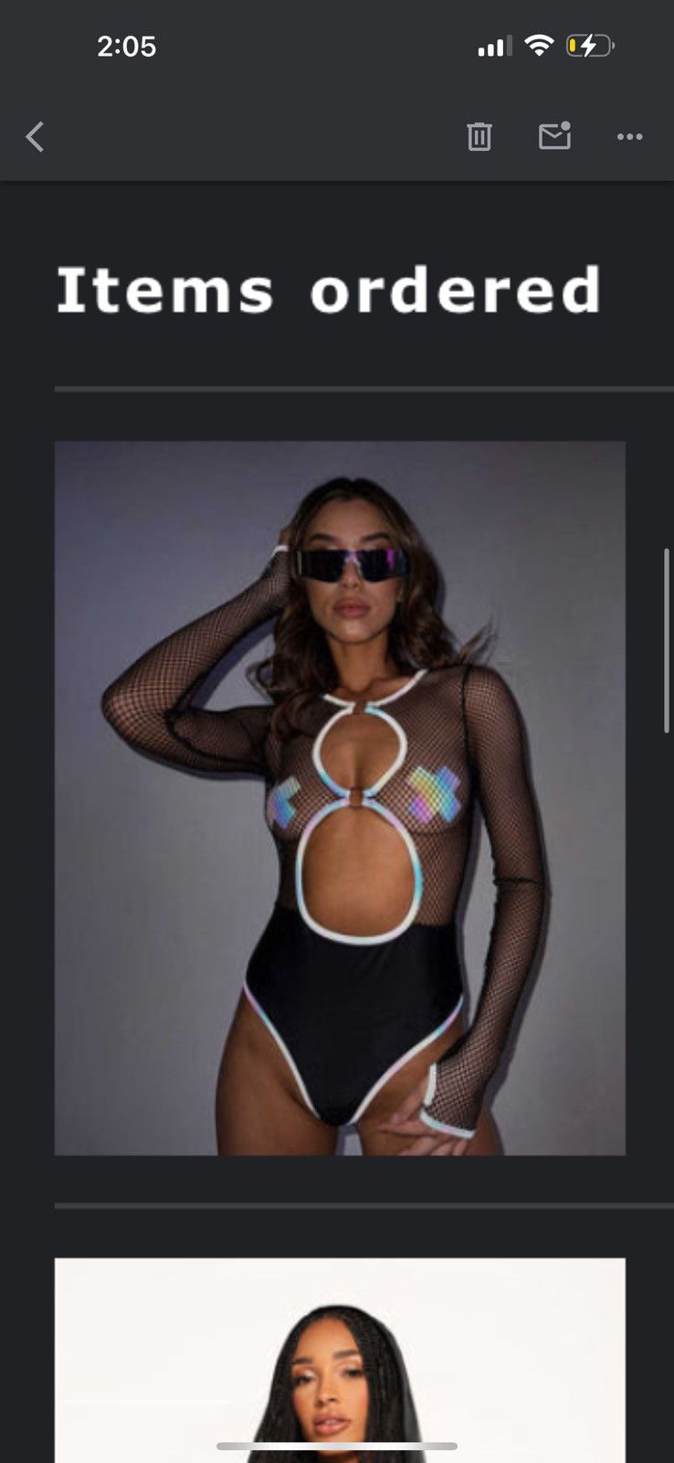 Other Fishnet Reflective Bodysuit Size S / US 4 / IT 40 - 1 Thumbnail