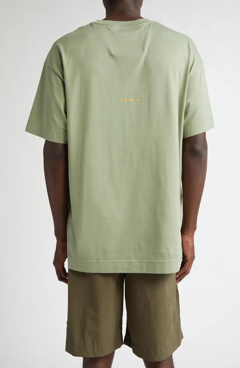Givenchy Green Embroidered 4G Logo Oversized T-Shirt Size US XL / EU 56 / 4 - 4 Thumbnail
