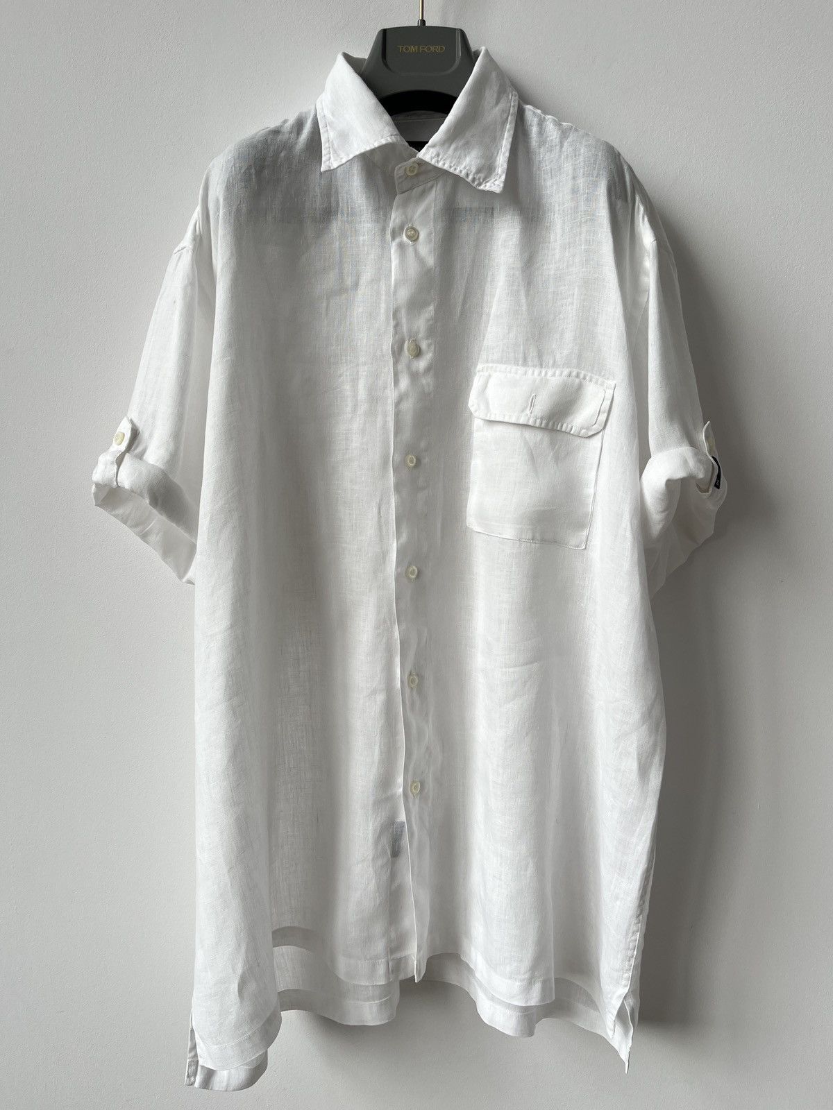 Ermenegildo Zegna Vintage Ermenegildo ZEGNA Sport Linen Shirt Spain Luxury Size US XL / EU 56 / 4 - 3 Thumbnail