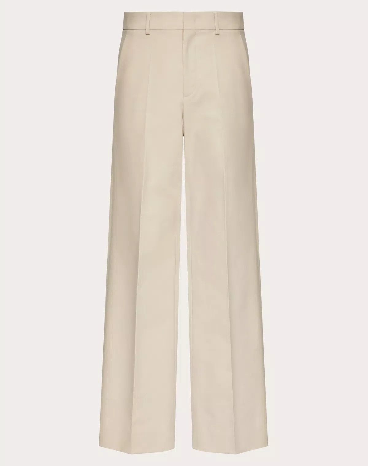 Valentino oc11z0625 Cotton Gabardine Trousers in Beige Size US 32 / EU 48 - 1 Thumbnail
