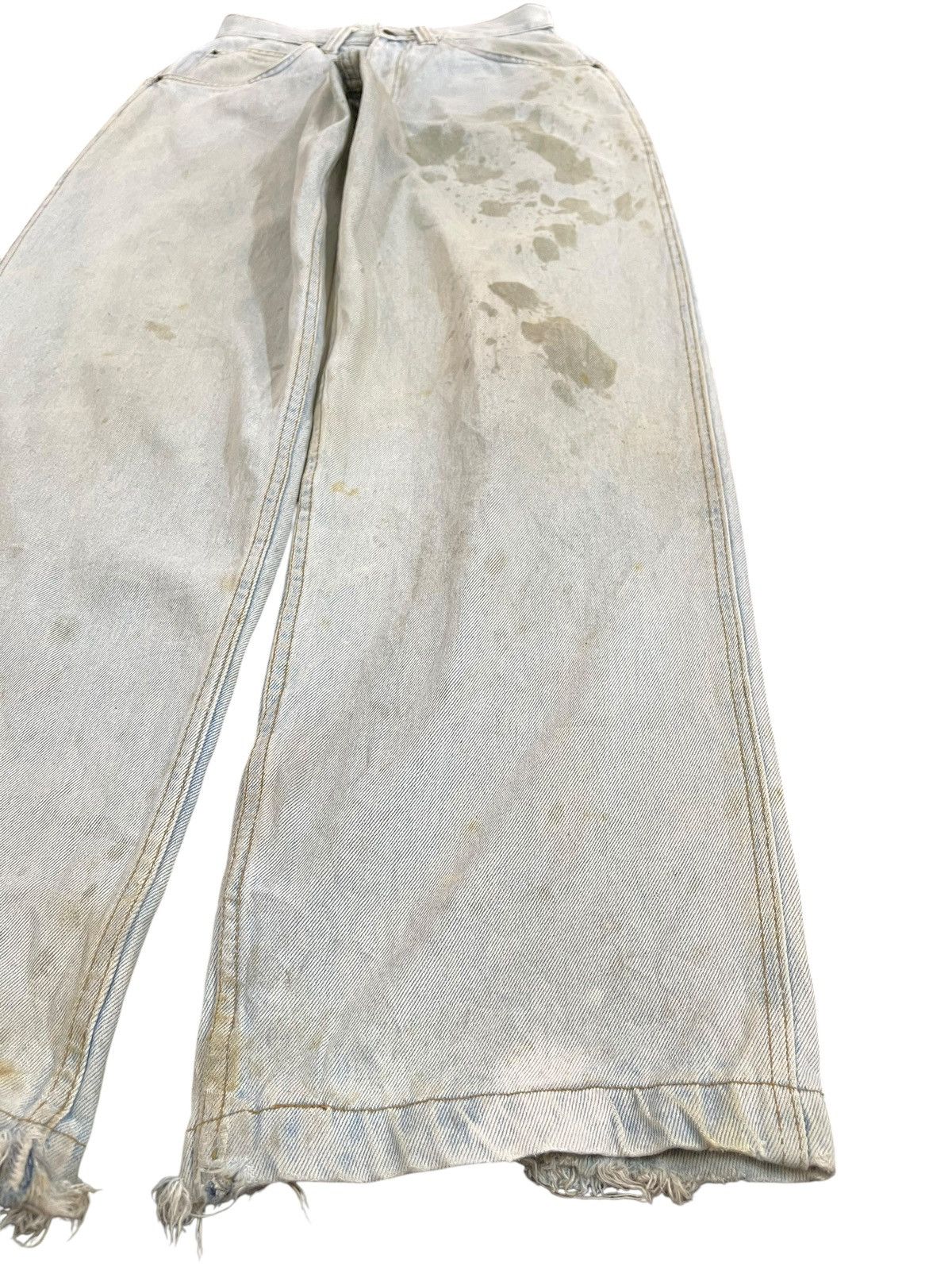 Japanese Brand × Vintage Vintage Busy Bons Uncompleted Waxed Baggy Denim Size US 29 - 3 Thumbnail