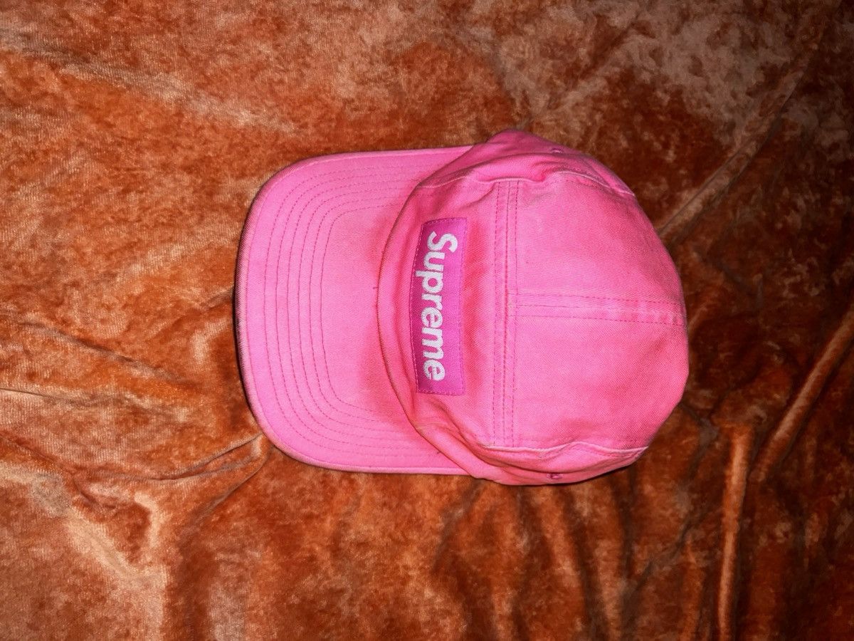 Supreme washed chino twill camp cap pink (ss23)