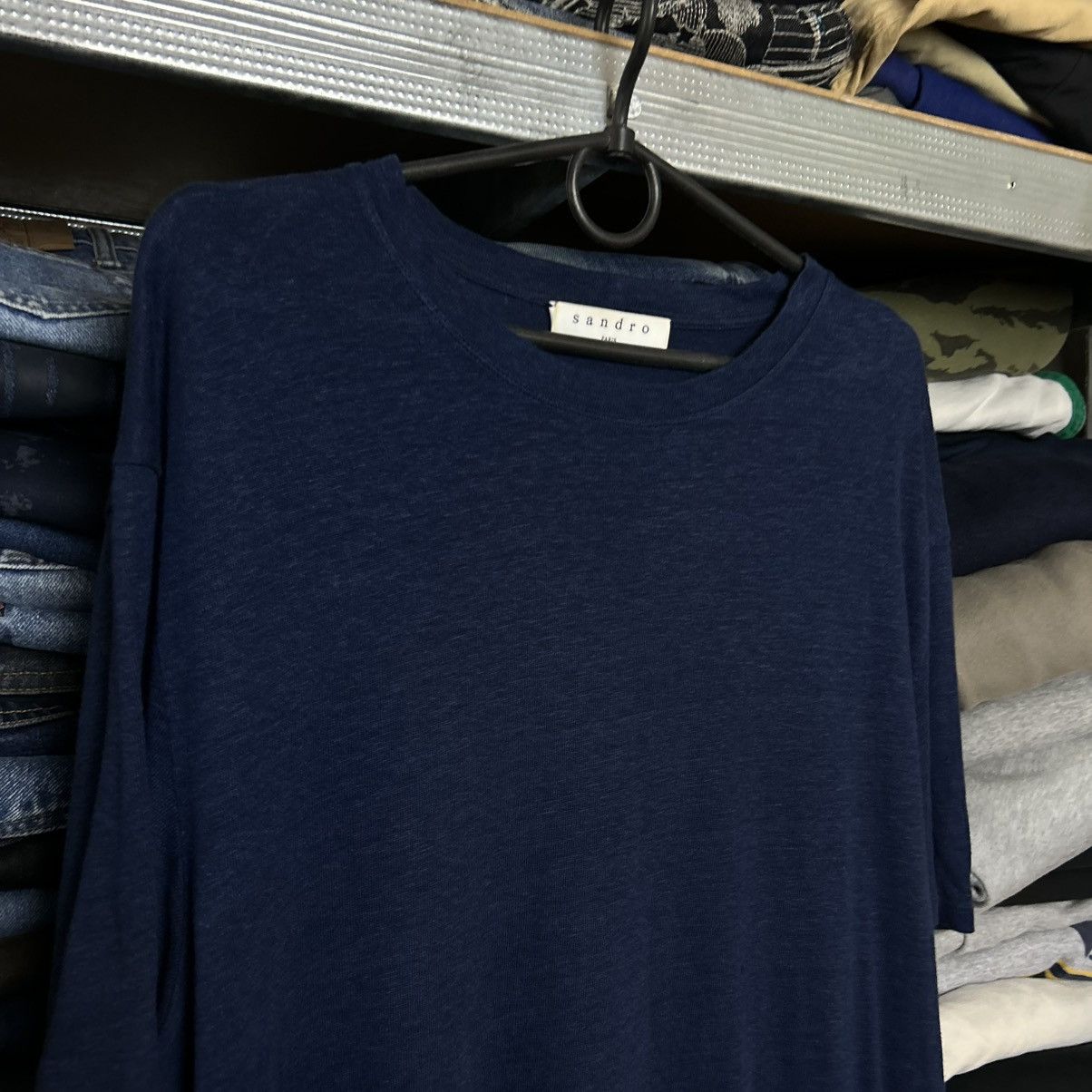 Sandro Luxury Sandro Basic Linen designer streetwear tee size M Size US M / EU 48-50 / 2 - 2 Thumbnail