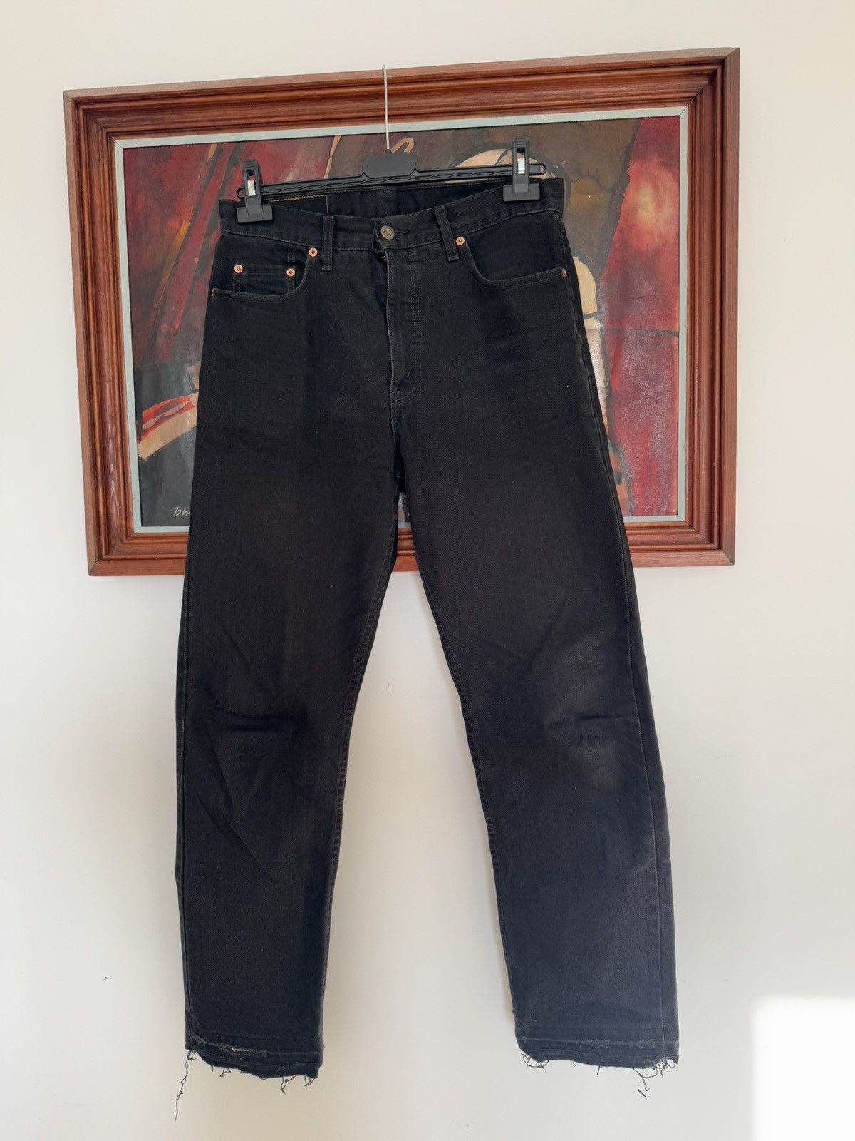 Levi's 1997 Vintage 90s Levis Orange Tab 615 Denim Washed Black Size US 33 - 2 Thumbnail