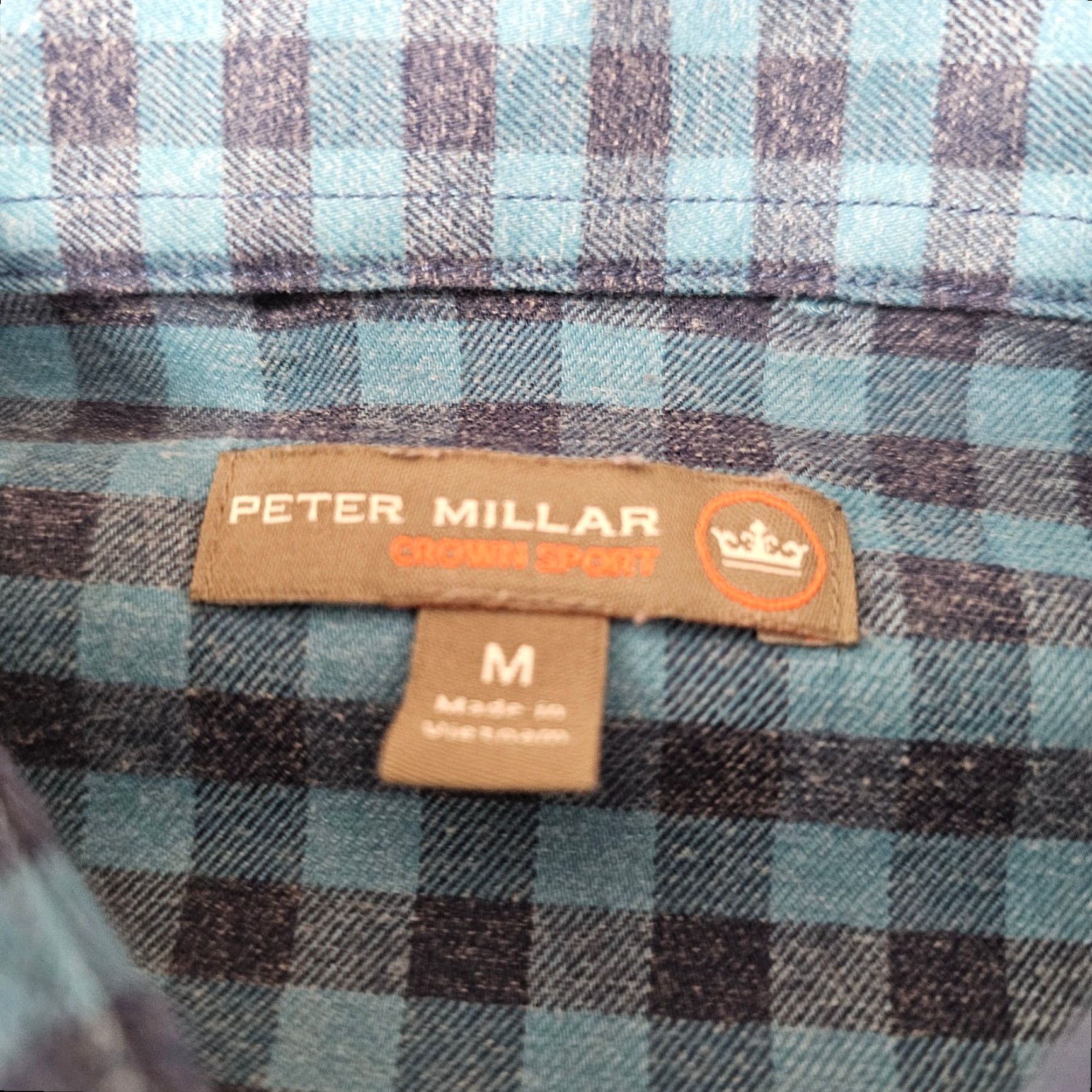 Peter Millar Peter Millar Crown Sport Shirt Mens Size Medium Blue Gingham Check Button-Up Size US M / EU 48-50 / 2 - 3 Thumbnail