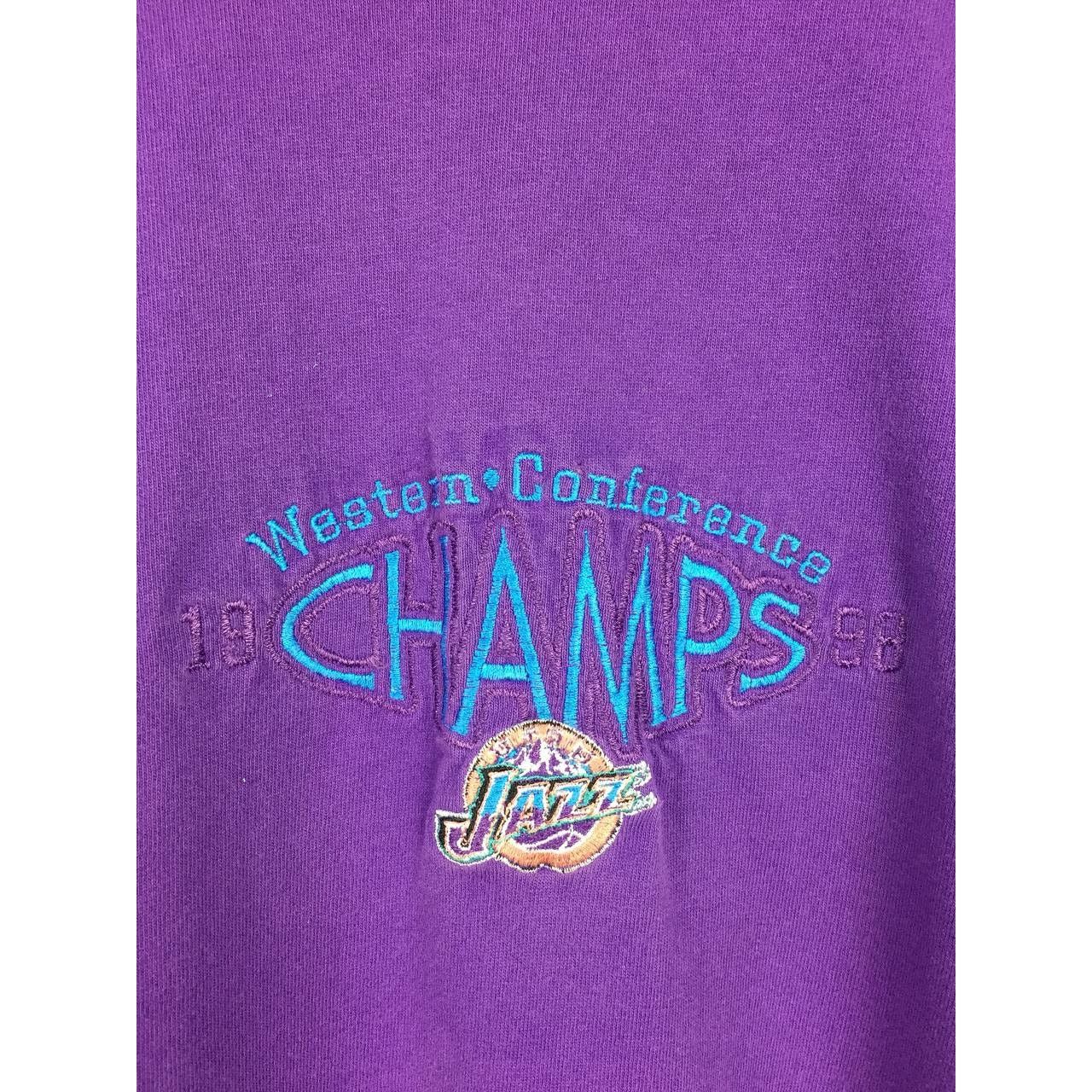 NBA × Sports Specialties × Vintage Vtg Utah Jazz NBA 1998 Western Conference Champs Tee Size US L / EU 52-54 / 3 - 4 Thumbnail