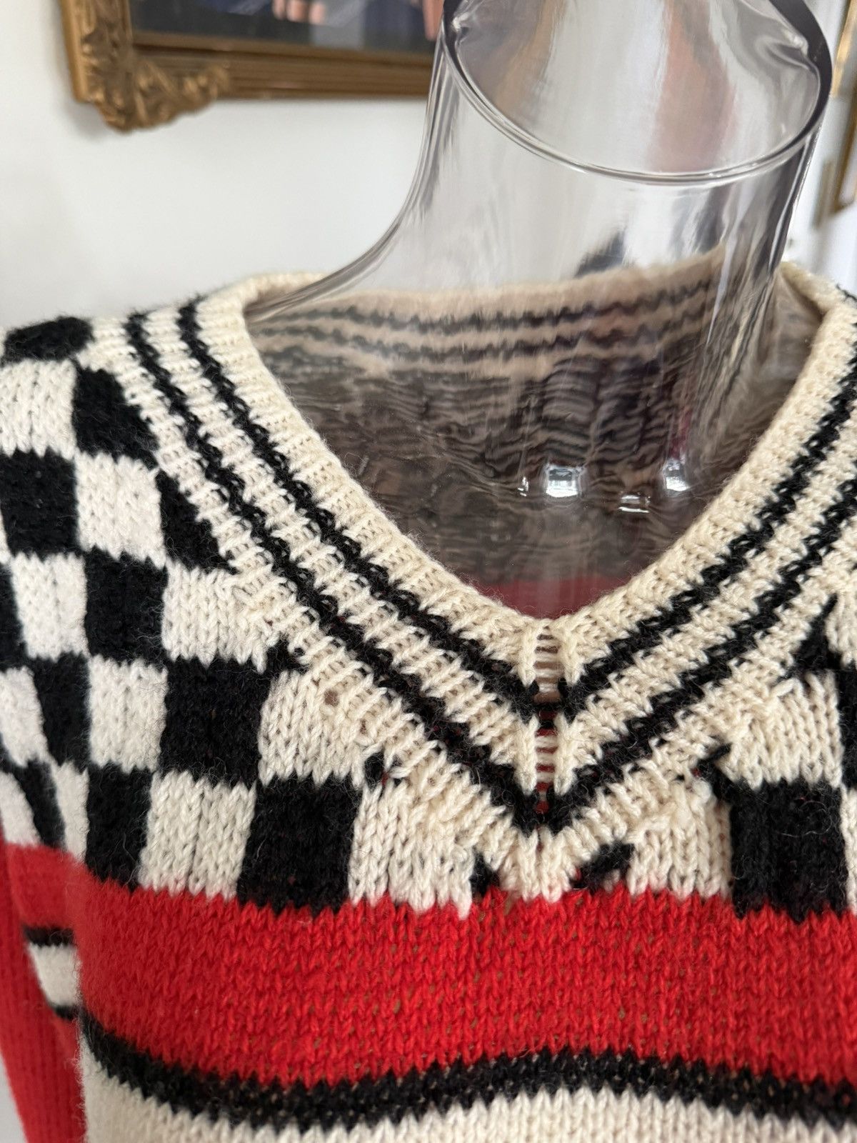Porsche Design Vintage Porsche Motorsport Wool Knit Jumper – Checkered Flag Size US M / EU 48-50 / 2 - 6 Thumbnail