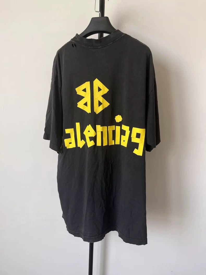 Balenciaga Balenciaga Tape monogrammed Logo printed Jersey crewneck l Size US S / EU 44-46 / 1 - 2 Thumbnail