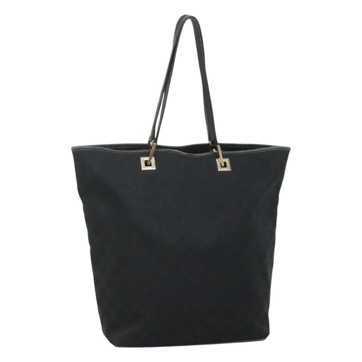 Gucci GUCCI GG Canvas Tote Bag Black Gold 002 1098 002 1098 Size ONE SIZE - 1 Thumbnail