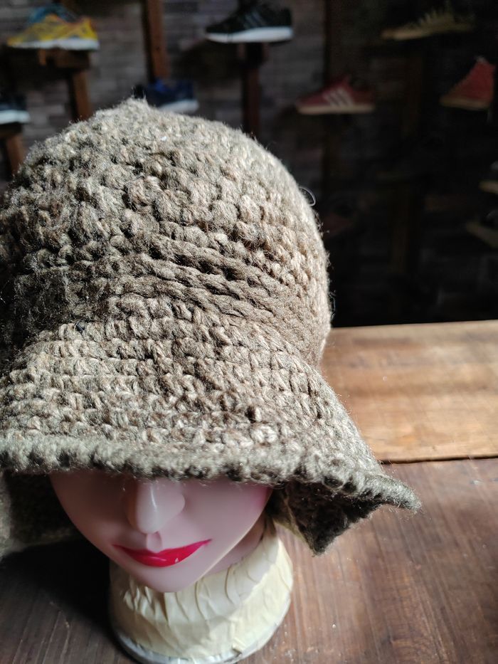 Japanese Brand Vintage Crochet Knitted handmade Bucket Hat Size ONE SIZE - 3 Thumbnail