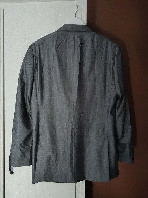 Massimo Dutti Massimo Dutti grey jacket silk wool Size US XL / EU 56 / 4 - 4 Thumbnail