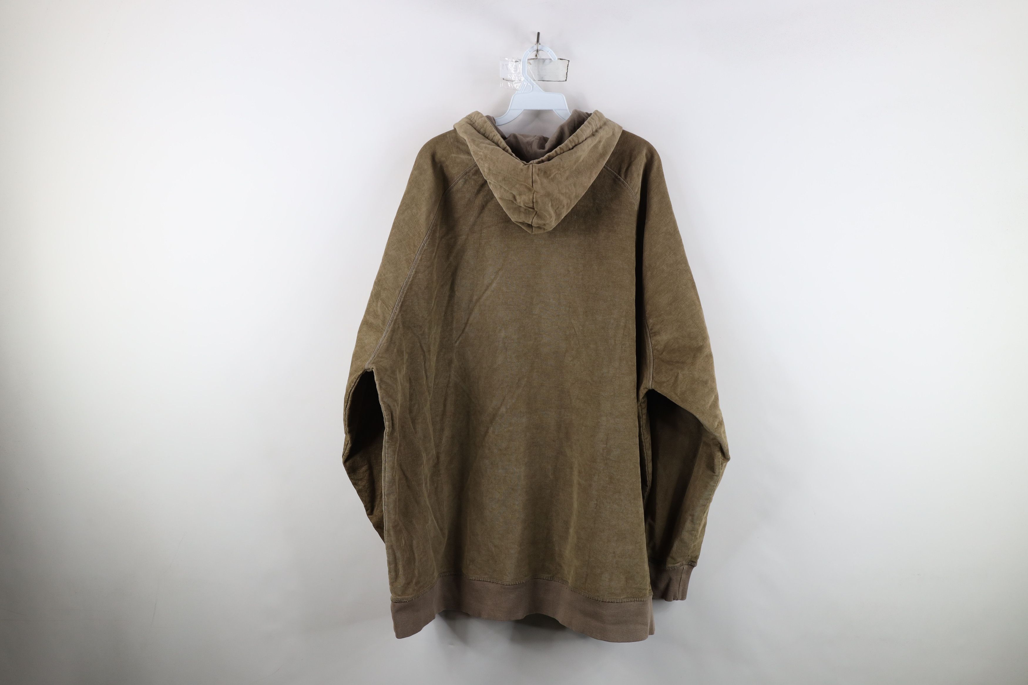 Vintage Vintage 90s Y2K Streetwear Heavyweight Corduroy Hoodie Beige Size US XXL / EU 58 / 5 - 12 Thumbnail