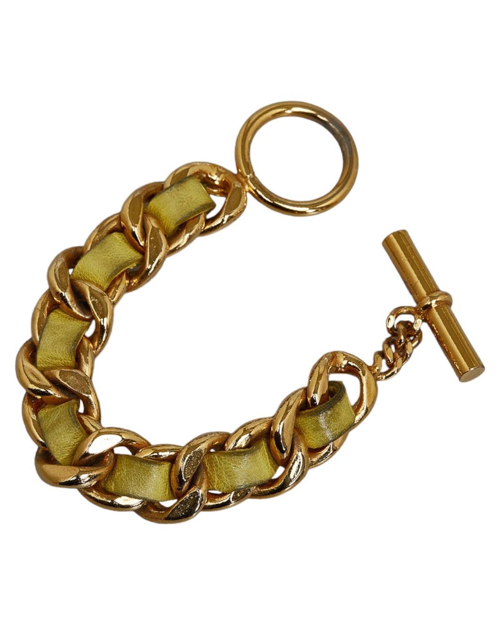 image of Chanel Gold Chain Link Bracelet - B Condition, Women's