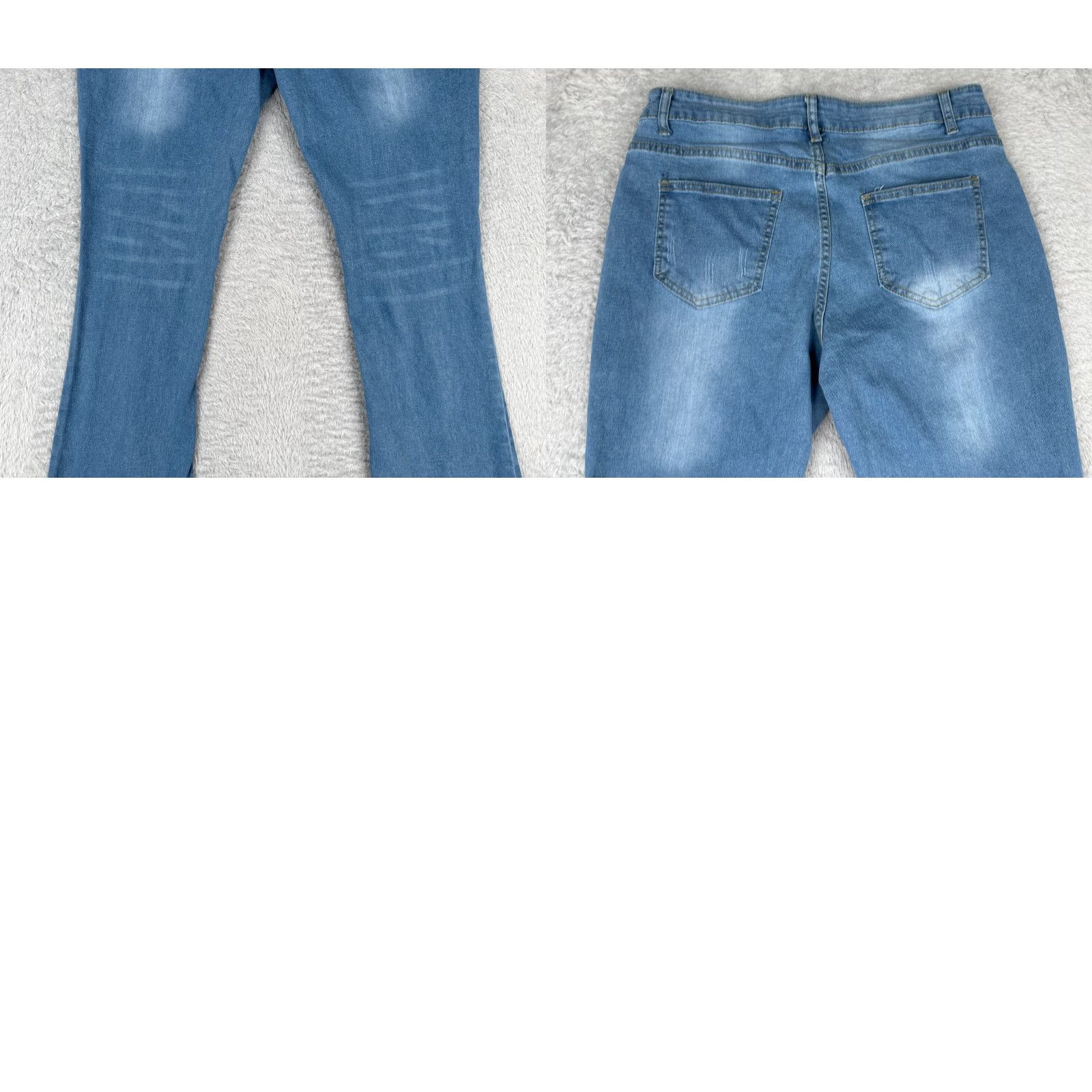 Vintage Jeans Women 30 Blue Denim Bootcut Flared Light Wash High Rise Cotton Blend 30x31 Size 30" / US 8 / IT 44 - 10 Thumbnail