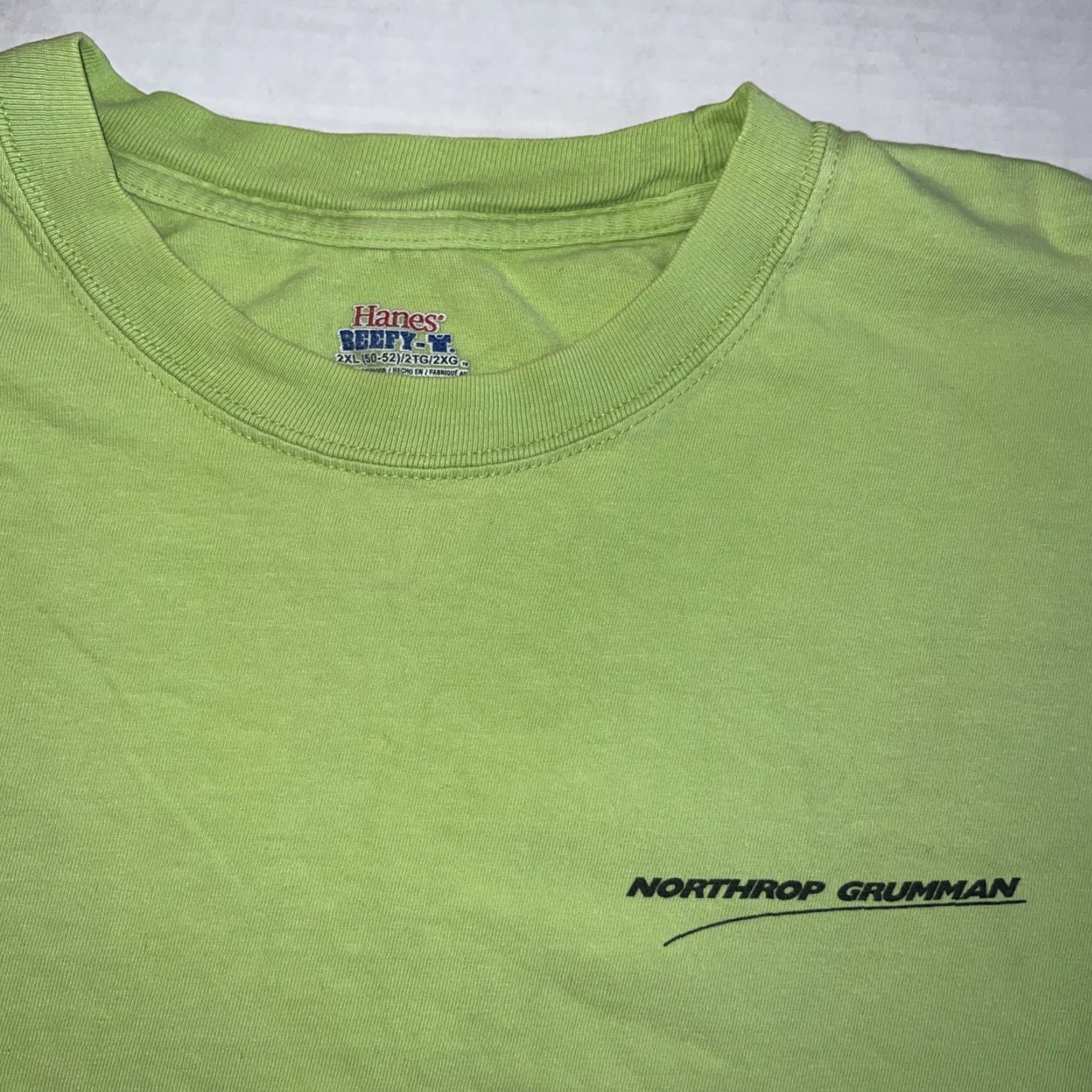 Hanes VINTAGE Northrop Grumman NG Space Systems Manufacturer Maker Shirt 2XL XXL Green Hanes Space Logo Crew Neck Short Sleeve Cotton T-Shirt Mens Size US XXL / EU 58 / 5 - 2 Thumbnail