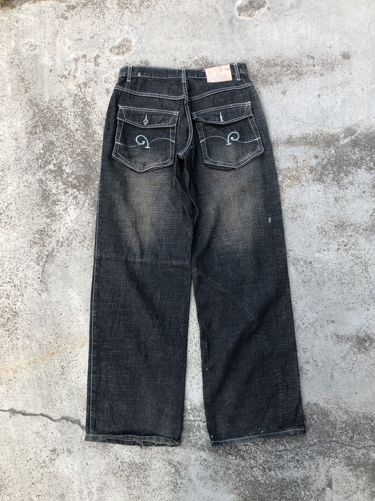 Rocawear BAGGY⚡️⚡️ROCAWEAR WASHED BLACK DENIM Size US 32 / EU 48 - 6 Thumbnail