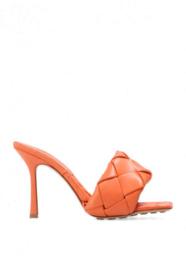 Bottega Veneta o1mle0325 Lido Mule Sandals Papaya in Tangerine Size US 5 / IT 35 - 1 Thumbnail