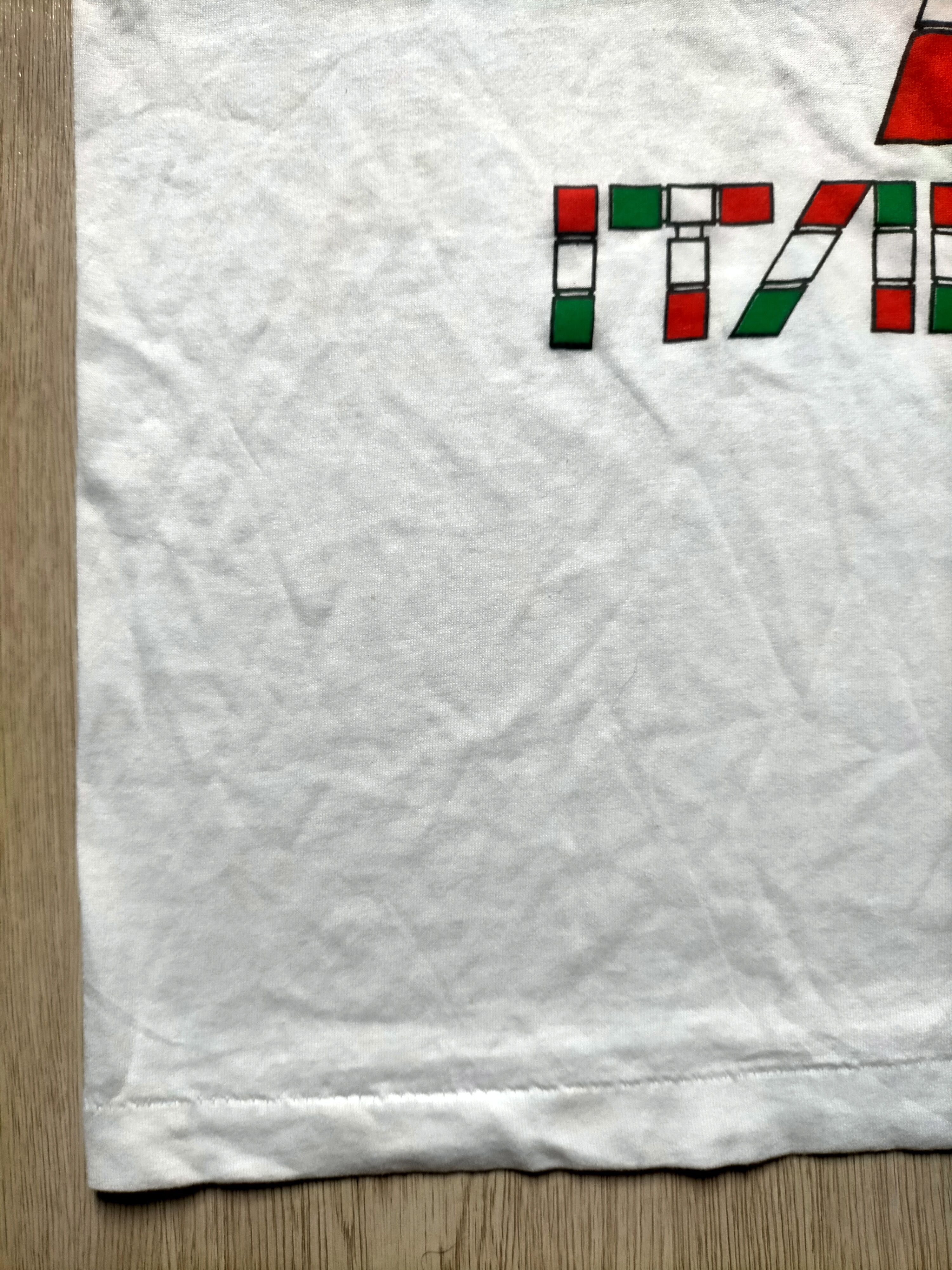 Vintage Vintage 80s Football Italia 90 white tee Size US XL / EU 56 / 4 - 5 Thumbnail