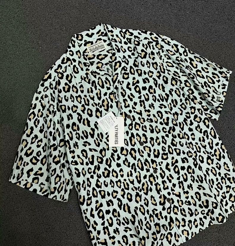 WACKO MARIA Leopard Print Short Sleeve Shirt- DMC