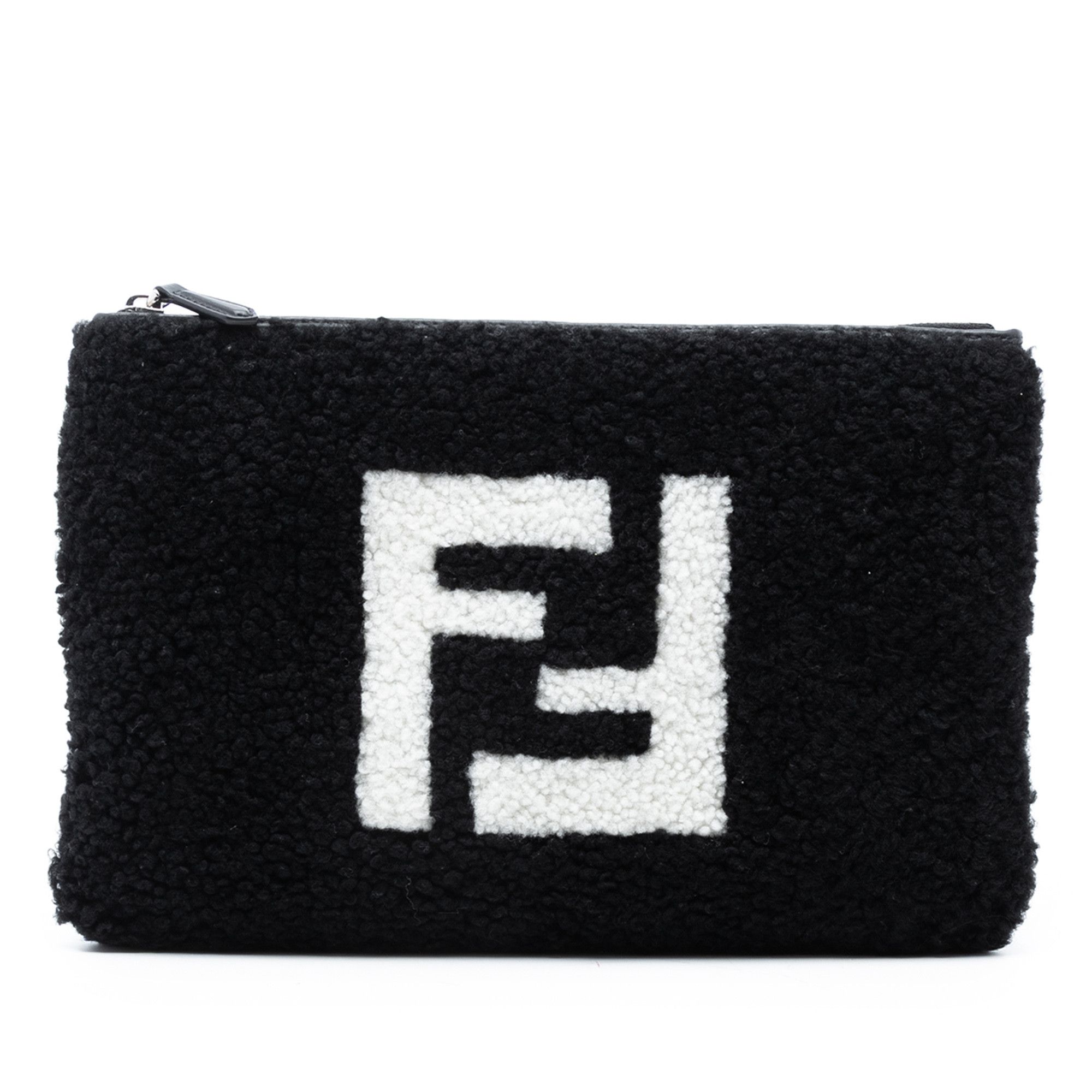 Fendi Shearling FF Flat Pouch