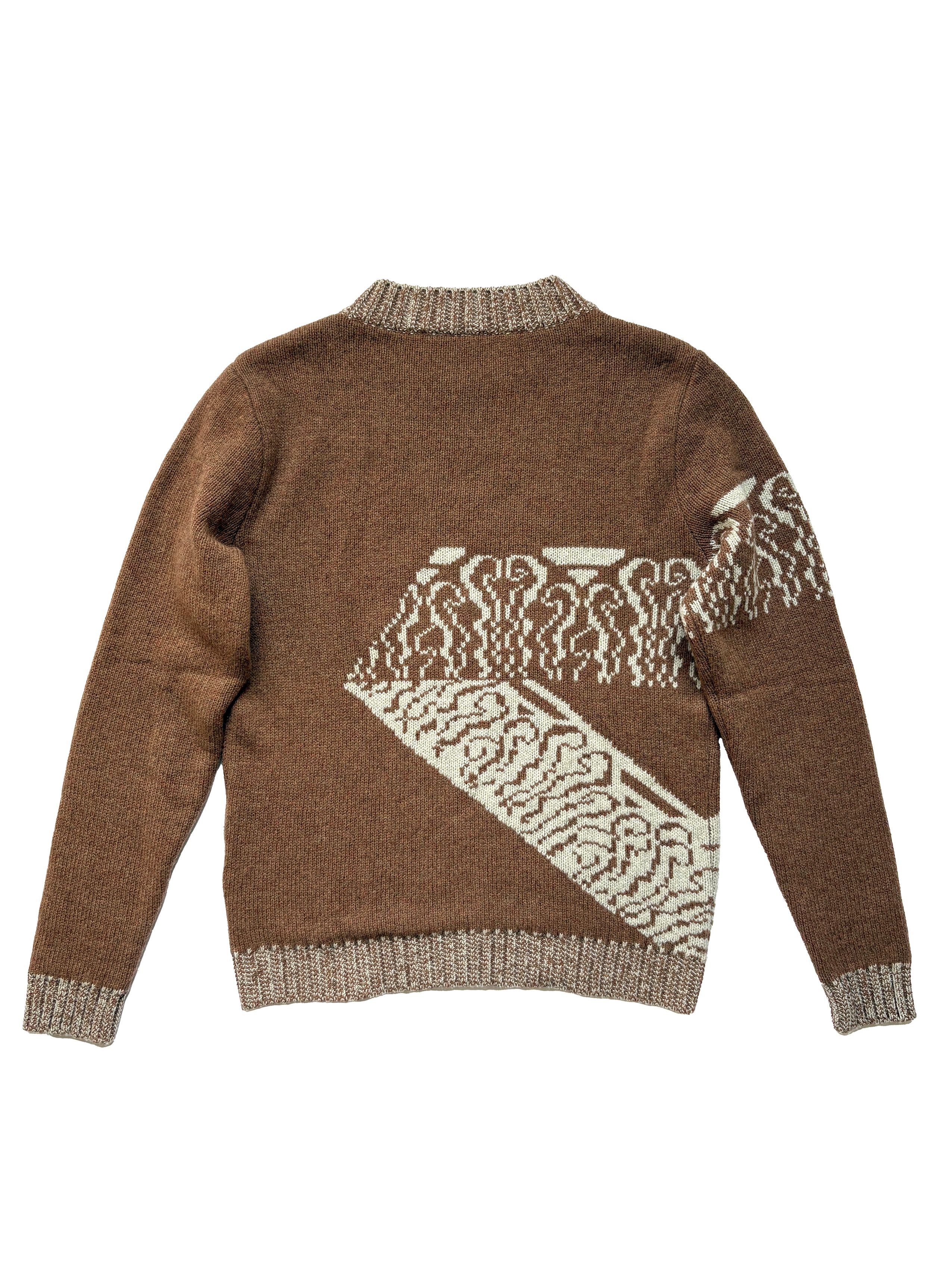 A.P.C. ⚡️QUICK SALE⚡️A.P.C. Brown/Beige Patterned Wool Knit Sweater Size US S / EU 44-46 / 1 - 2 Thumbnail