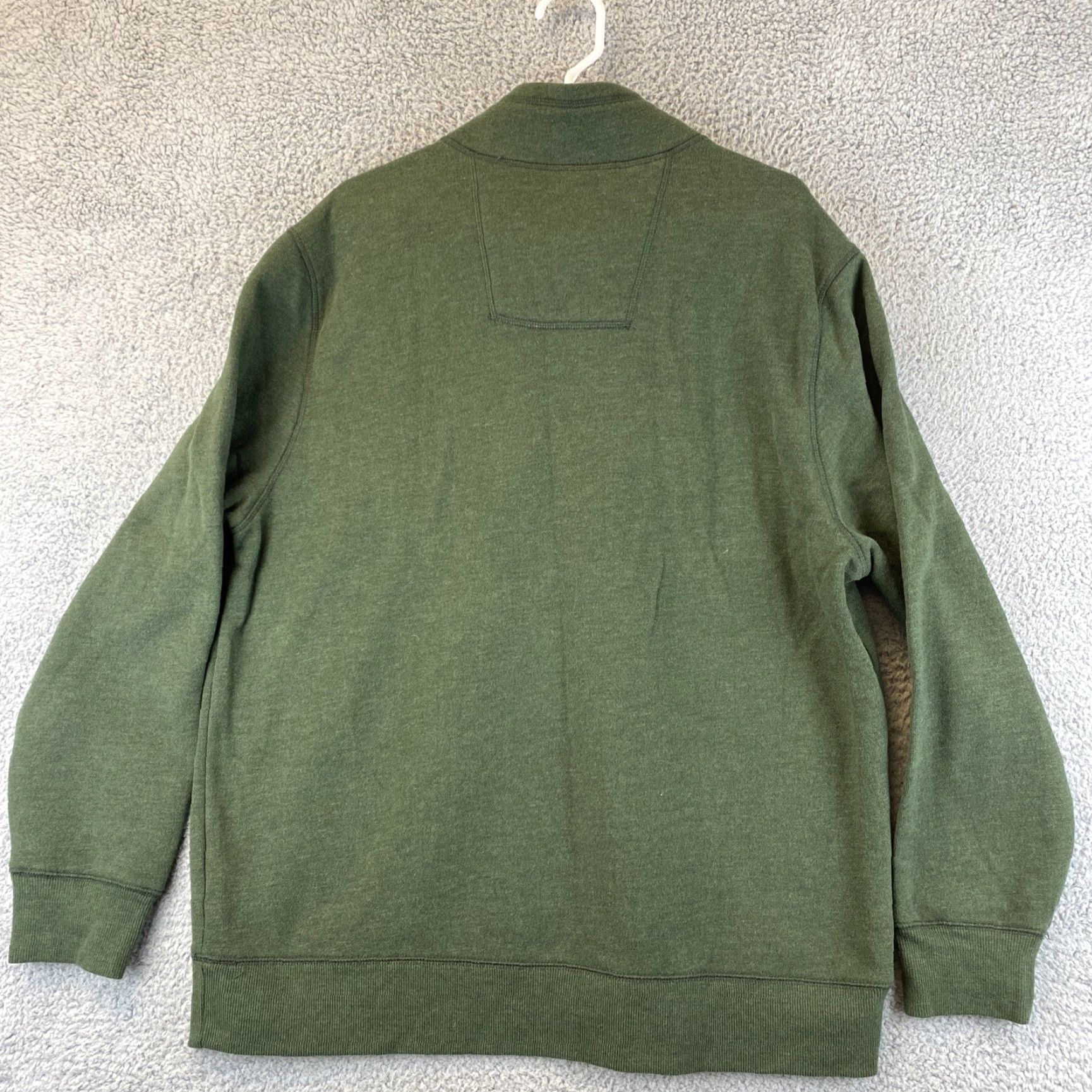 Vintage G.H. Bass & Co. Mens Green 1/4 Button Long Sleeve Pullover Sweater XL 66-24 Size US XL / EU 56 / 4 - 7 Thumbnail