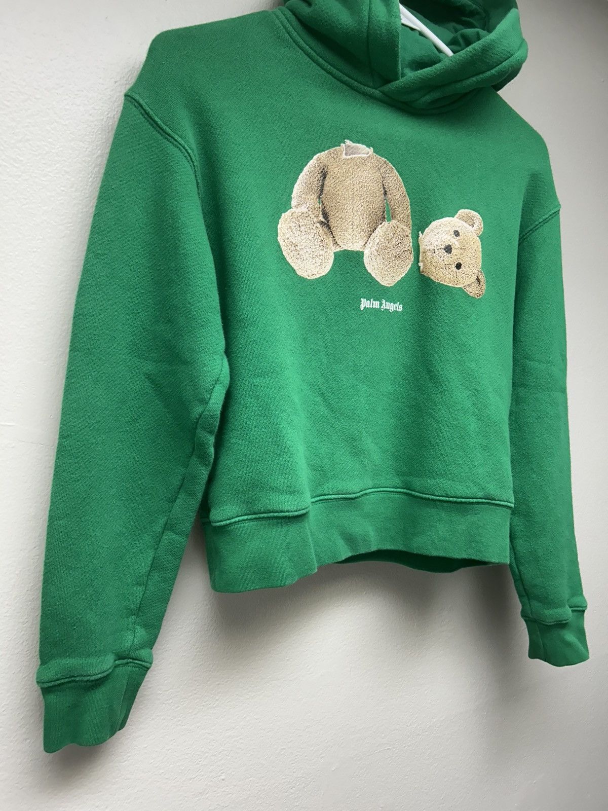 Palm Angels Palm Angels Kids Bear Hoodie Green Size US XXS / EU 40 - 2 Thumbnail