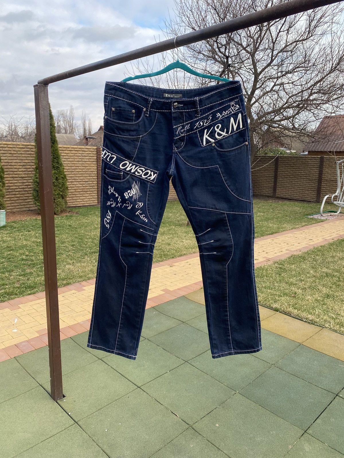 Japanese Brand × Vintage Vintage Japanese brand Cosmolupo y2k biker denim jeans Size US 40 / EU 56 - 1 Thumbnail