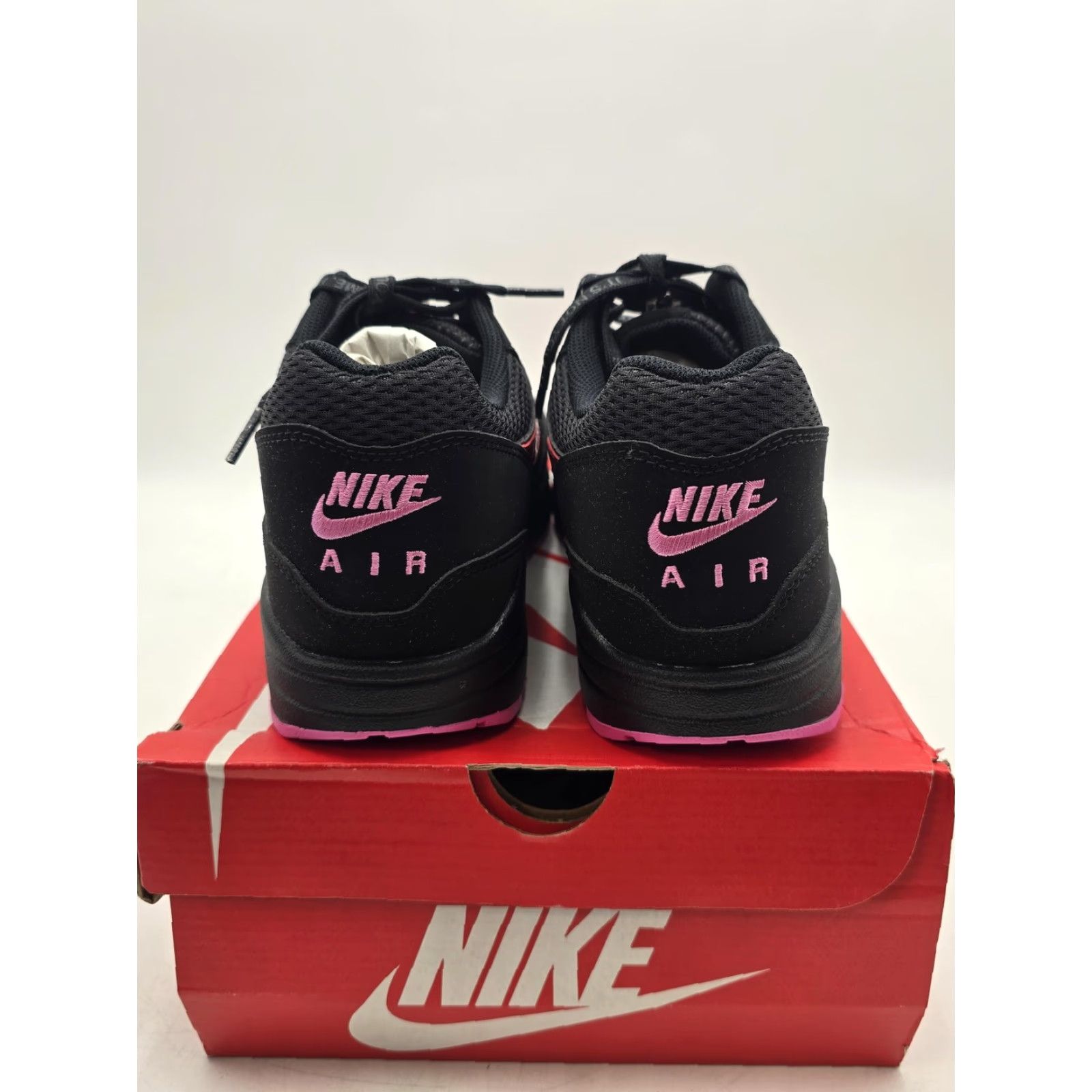Nike Nike Air Max 1 PRM Shoes Mens 11.5 Black Pink Low Top Sneaker HV2302 001 Size US L / EU 52-54 / 3 - 4 Thumbnail