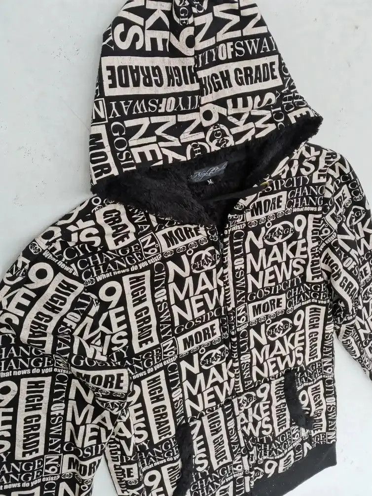 Japanese Brand Night Rider: Change No Make News Full Print Sweatshirt Size US M / EU 48-50 / 2 - 6 Thumbnail