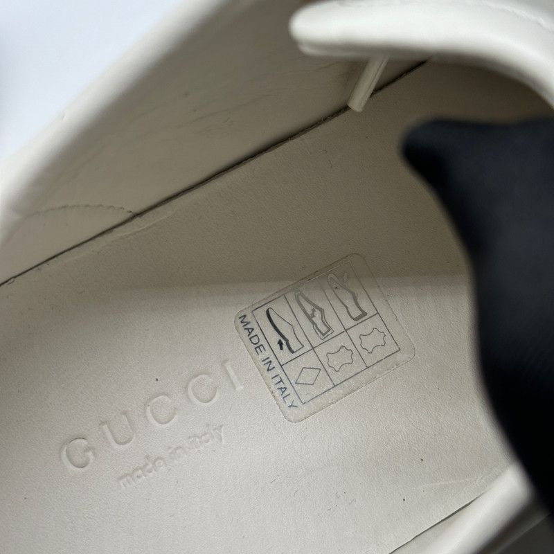 Gucci Gucci Ace Leather Sneakers with Pineapple Embroidery Size US 5 / IT 35 - 8 Thumbnail