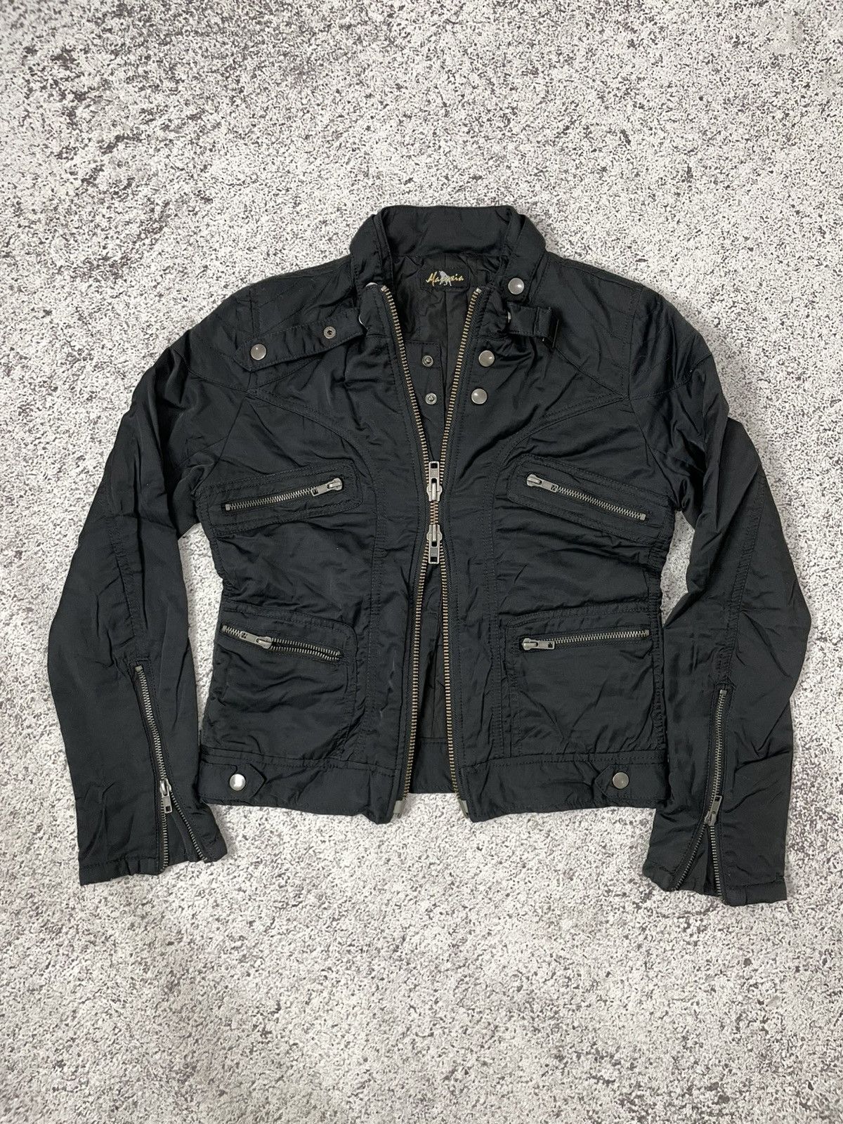 CIVARIZE 2000s Mazaria - Vkei Bikers Jacket Apocalypse Double Zipper Size US S / EU 44-46 / 1 - 1 Thumbnail