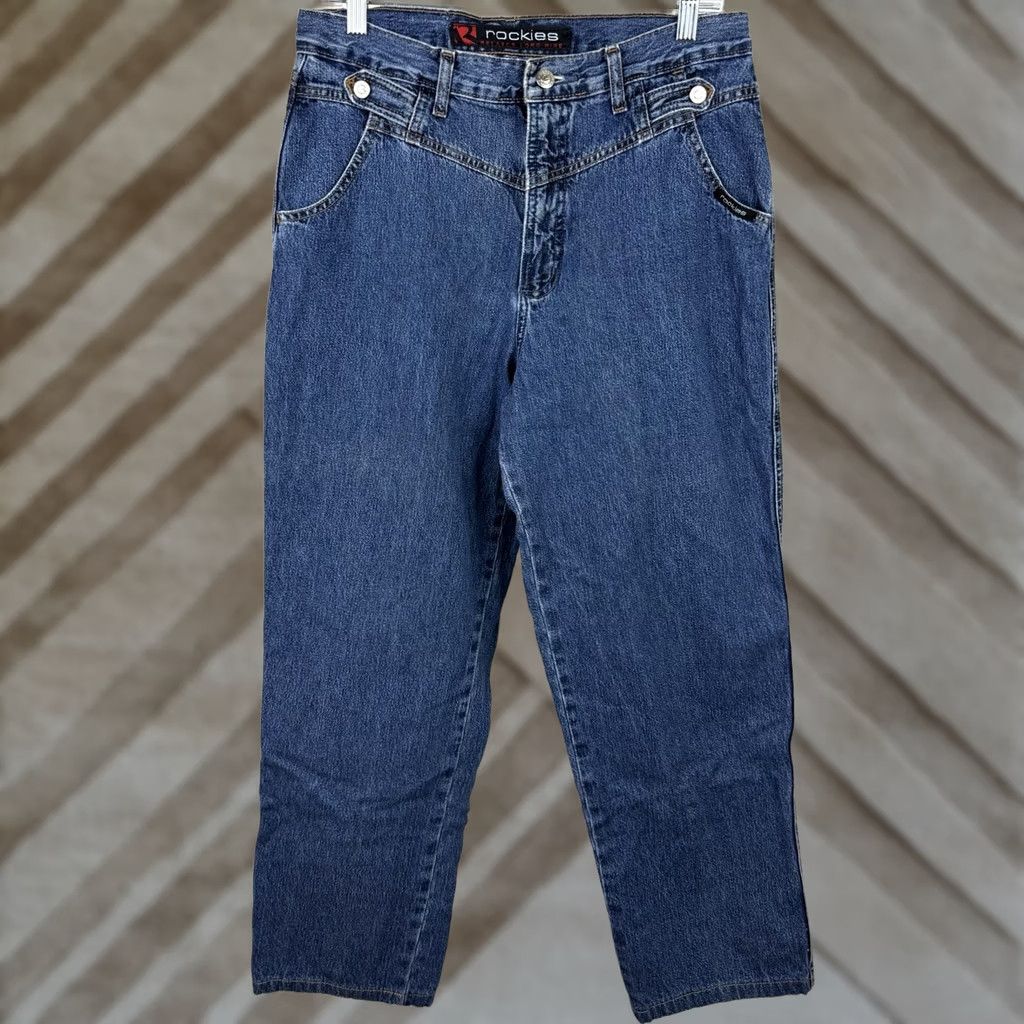 Vintage VINTAGE Rockies Jeans Womens 31x29 ACTUAL Relaxed High Rise 90s Cowboy Western Denim Jeans Women Size 24" / US 00 / IT 34 - 1 Thumbnail