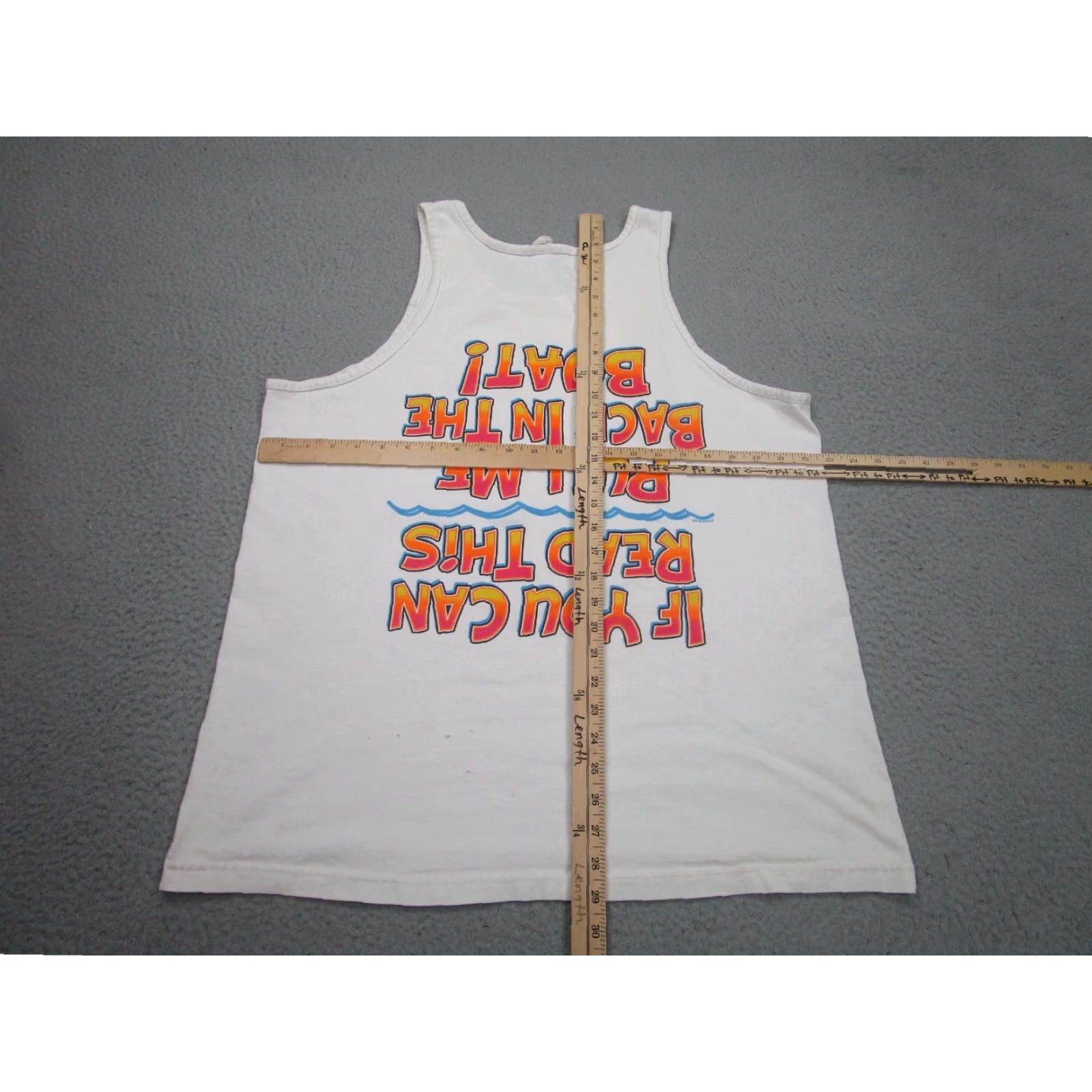 Vintage VINTAGE Water Worx Fisherman Tank Top Shirt Mens XL White Cotton Jersey 90s Grunge USA Size US XL / EU 56 / 4 - 5 Thumbnail