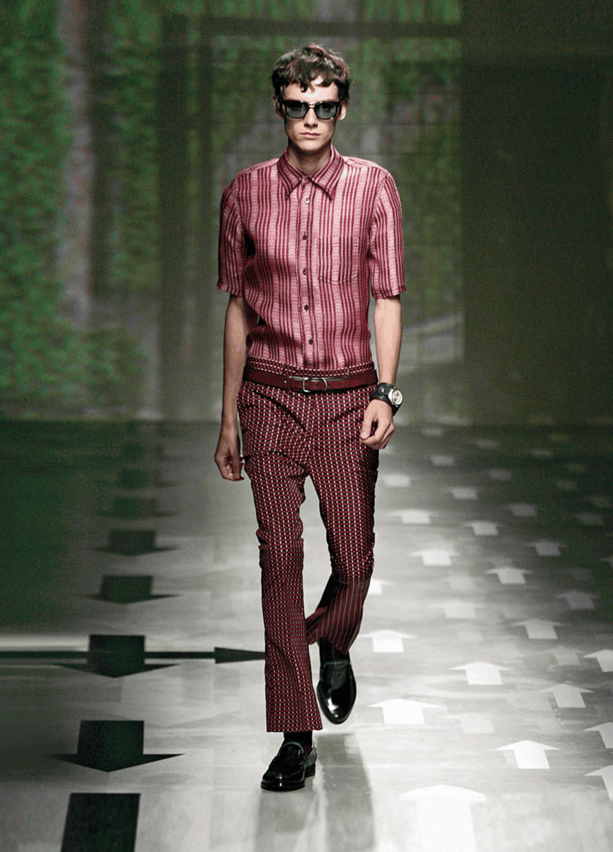 Prada SS2008 Prada short-sleeve printed cotton shirt Size US M / EU 48-50 / 2 - 2 Thumbnail