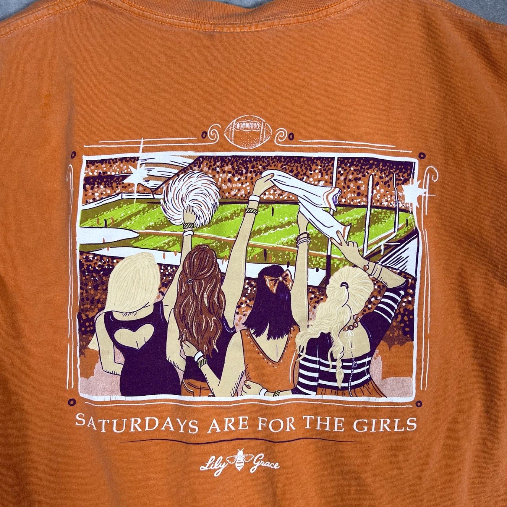 Comfort Colors Comfort Colors Shirt Womens Adult Small Orange Pocket Saturdays Are For The Girls Size S / US 4 / IT 40 - 8 Thumbnail