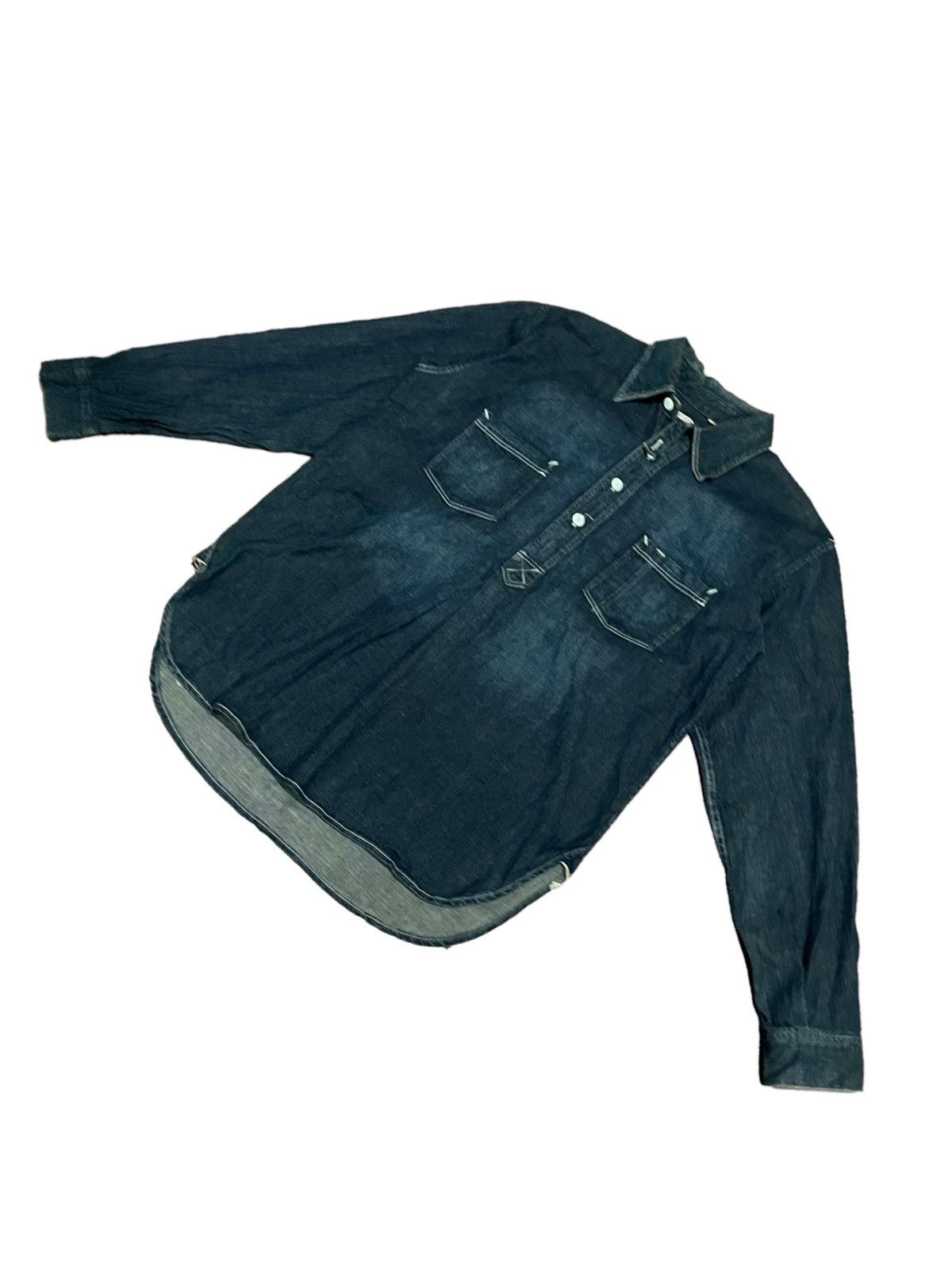 Japanese Brand Sugarcane Denim Shirt Military Army Style Japon Fabrique Size US L / EU 52-54 / 3 - 9 Thumbnail