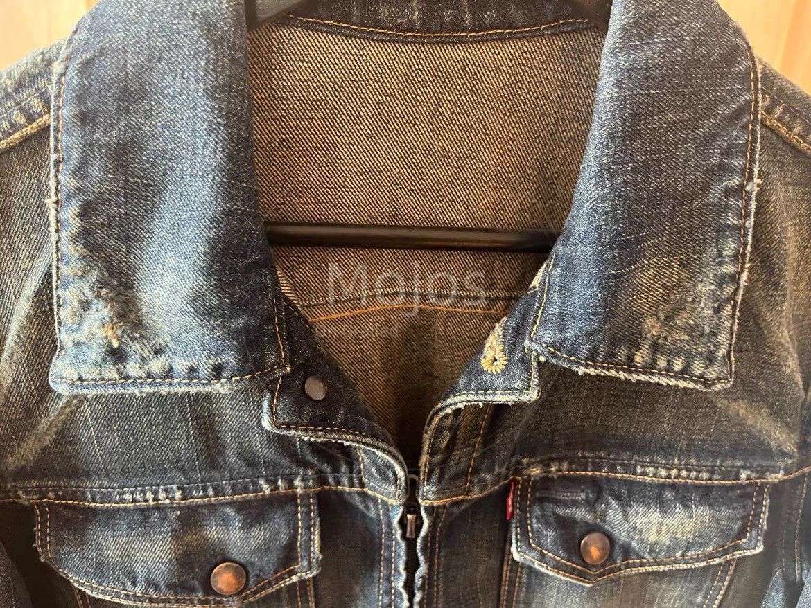 Number (N)ine Sz 4 Number Nine Zip-up Denim Jacket-2508 Size US XL / EU 56 / 4 - 6 Thumbnail