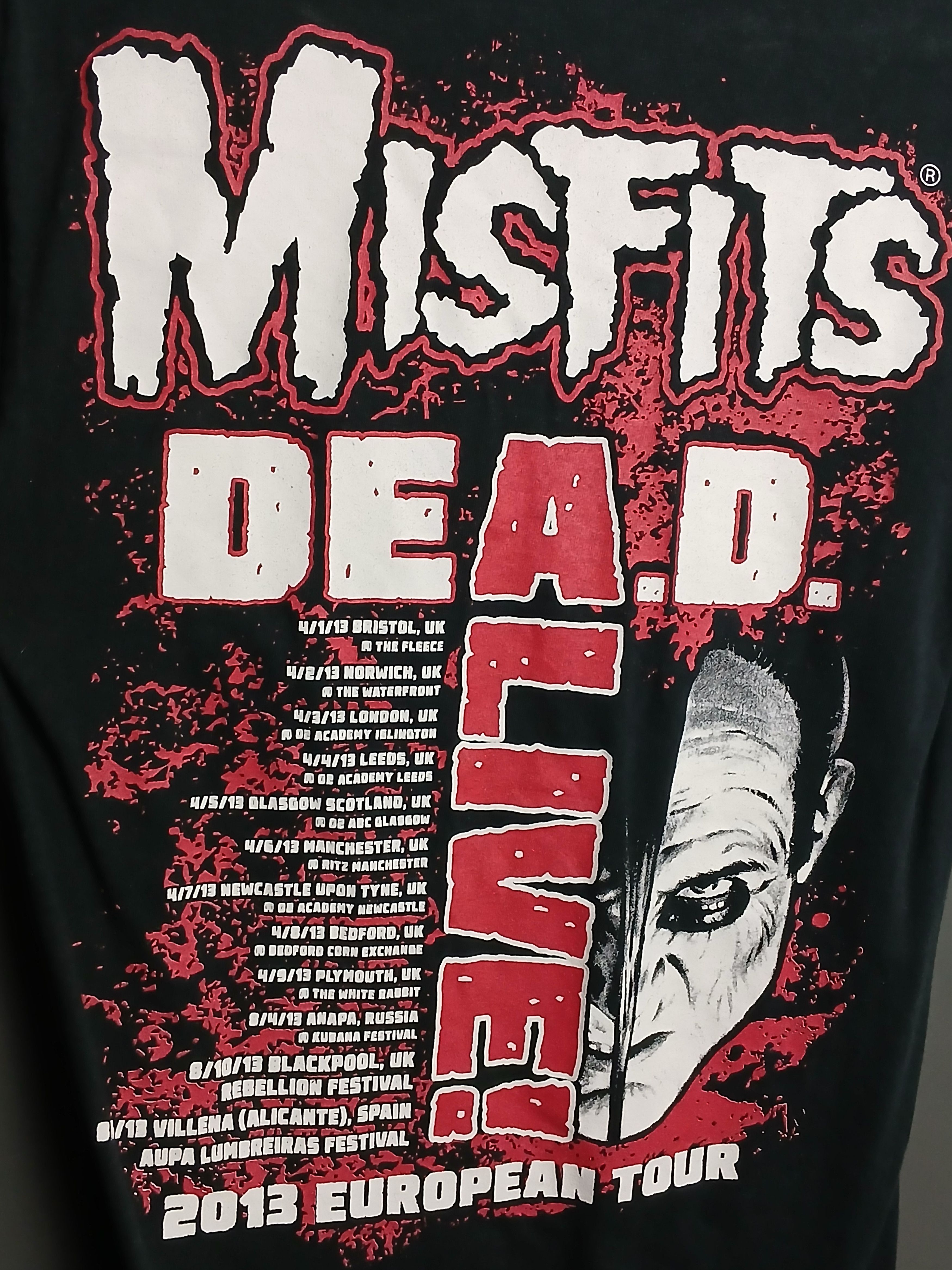 Band Tees × Misfits Misfits Dead Alive European Tour 2013 T-Shirt Size US S / EU 44-46 / 1 - 4 Thumbnail