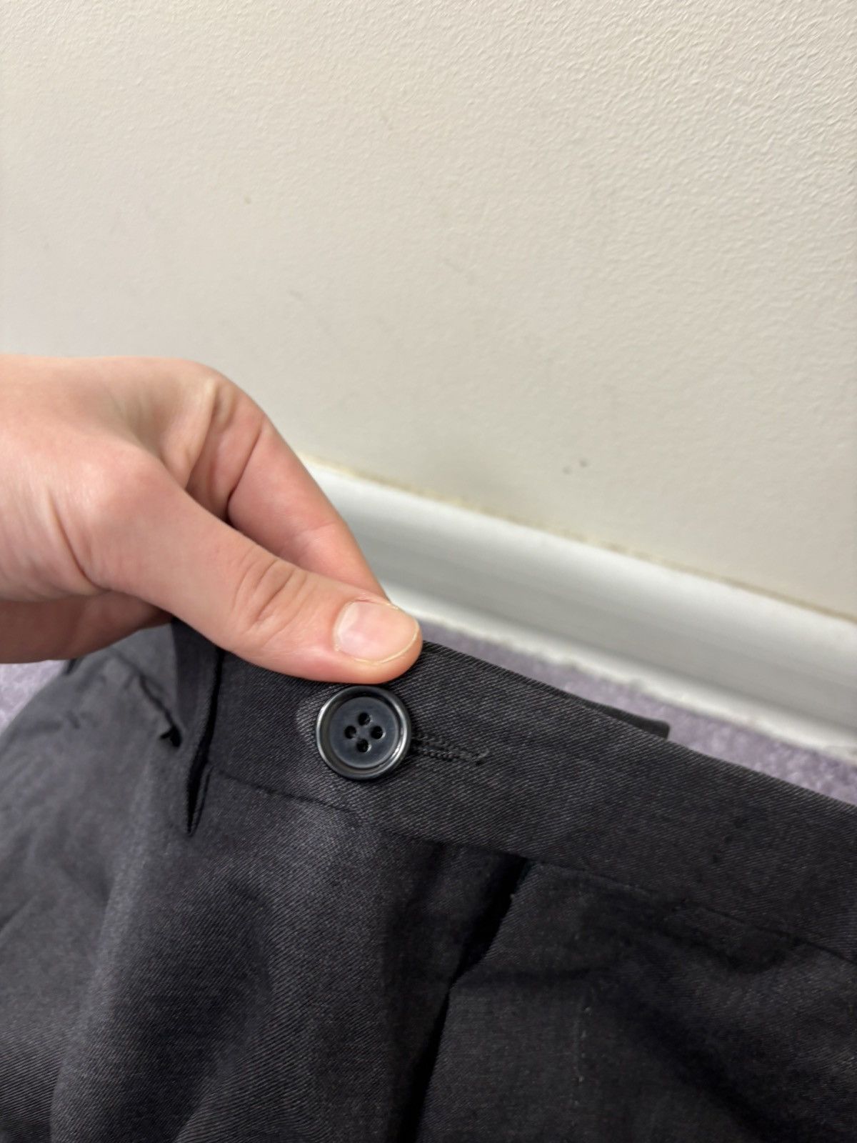 Kiton Kiton Napoli Men’s Charcoal Gray Wool Dress Pants Trousers Size US 38 / EU 54 - 6 Thumbnail