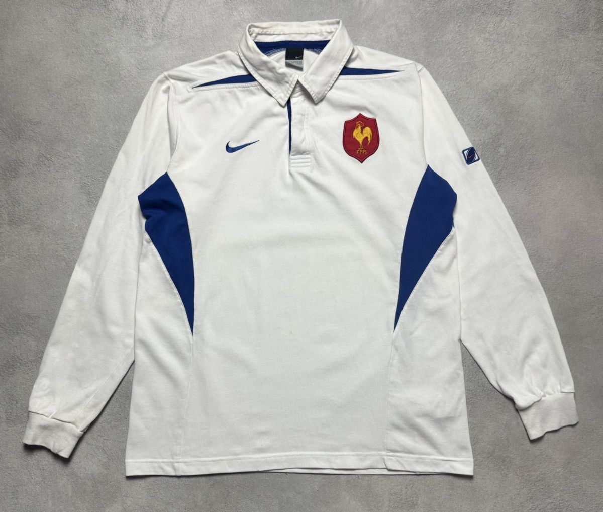 Nike France 2003 2005 Away Rugby Shirt Jersey Long Sleeve Nike Size US XL / EU 56 / 4 - 1 Thumbnail