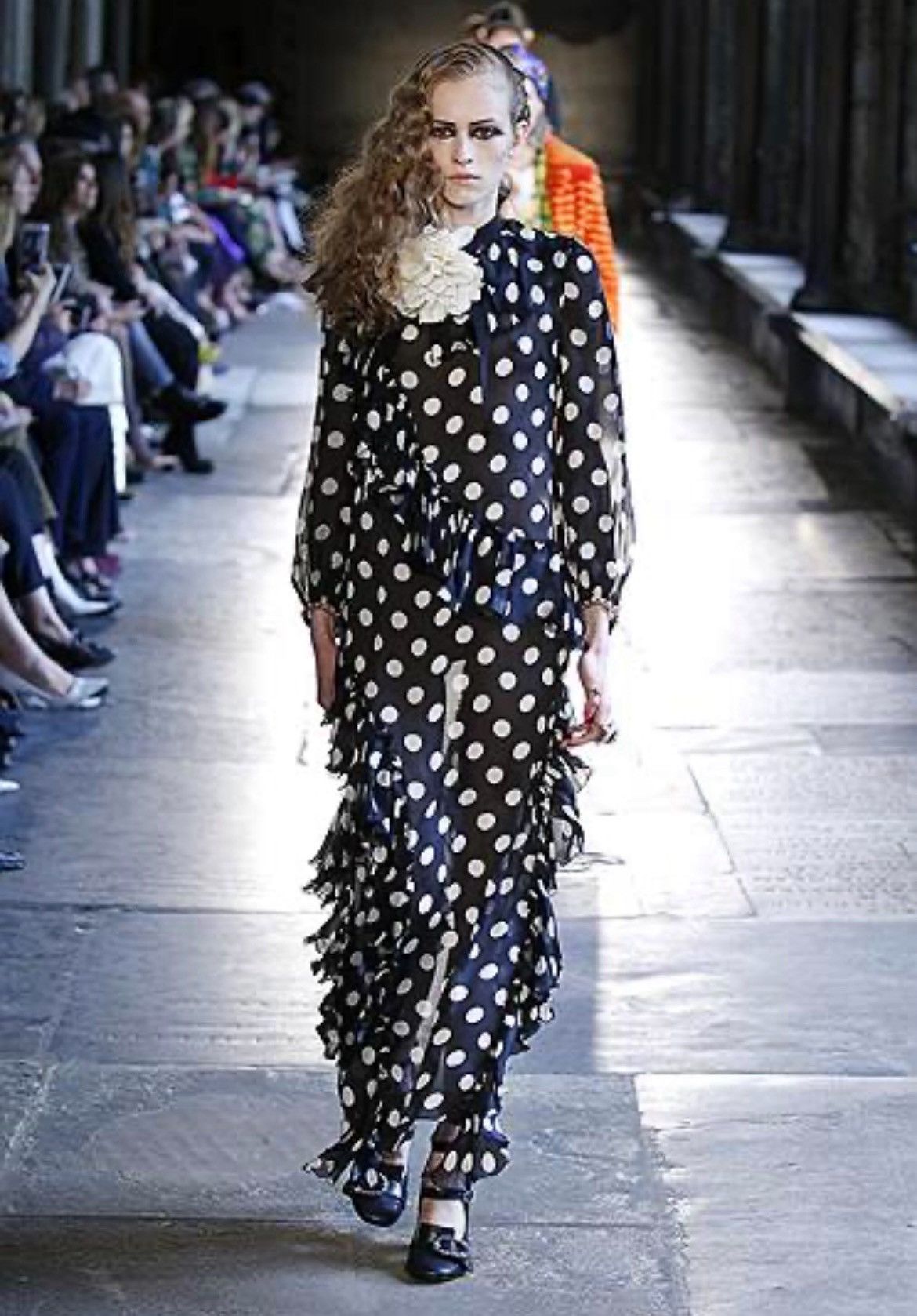 Gucci Gucci Resort 2017 Runway Sheer Polka Dot Ruffle Maxi Dress Size M / US 6-8 / IT 42-44 - 1 Thumbnail