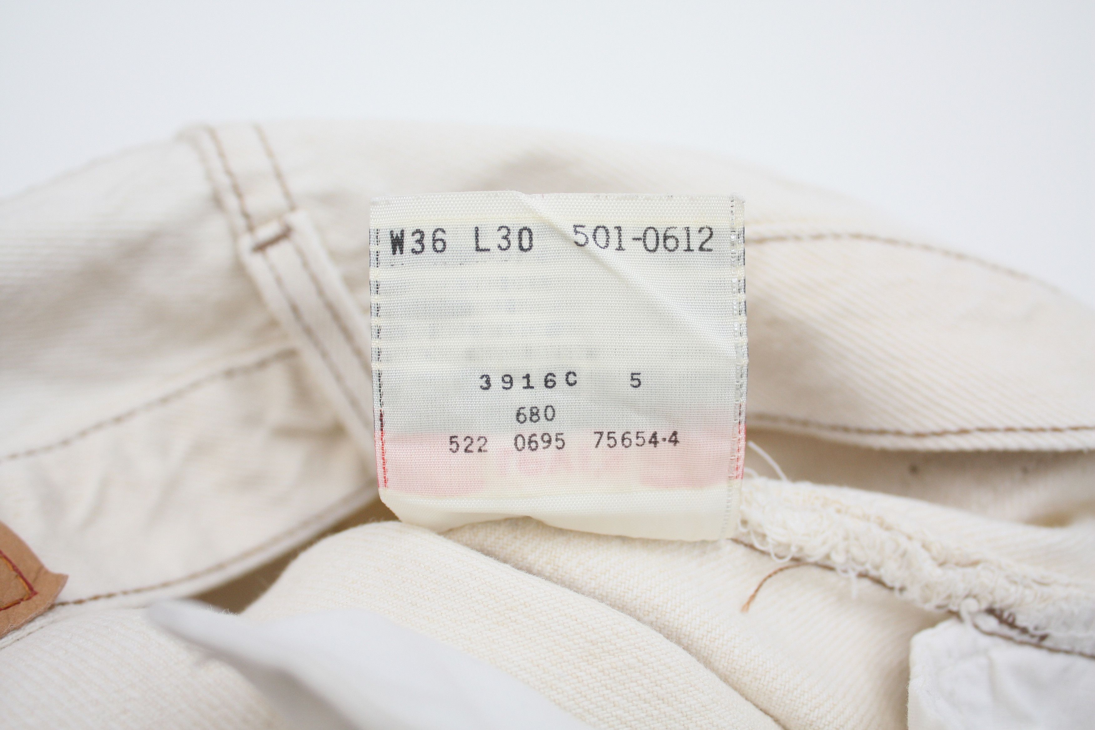 Levi's Vintage Clothing Levi's 501 Vintage Cream Denim Jeans W36L30 Made In USA Size US 36 / EU 52 - 6 Thumbnail
