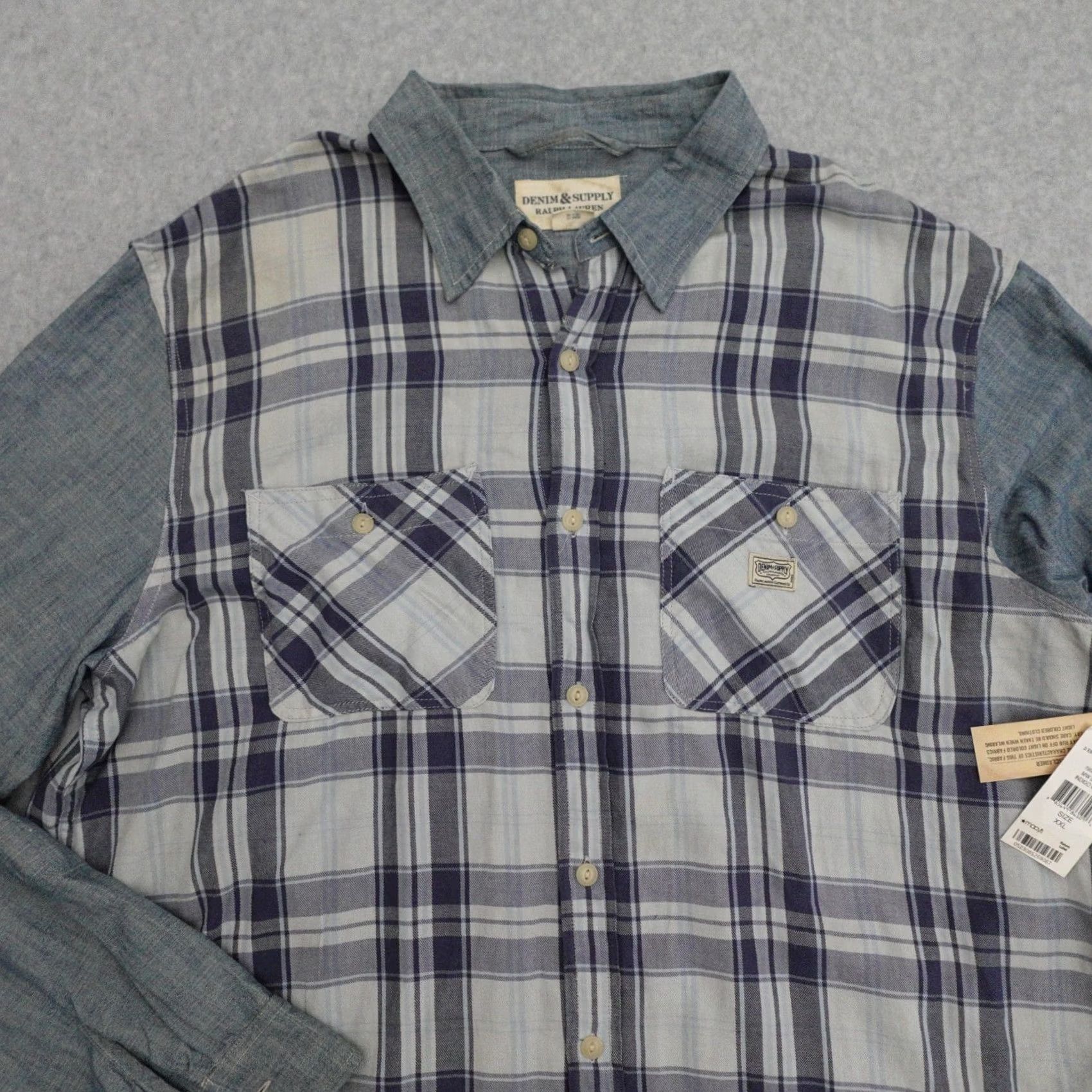 Ralph Lauren Ralph Lauren Denim & Supply Ralph Lauren Shirt Denim and Suppy Long Sleeve Button-Up 2XL Pockets Indigo Plaid Men Size US XXL / EU 58 / 5 - 7 Thumbnail