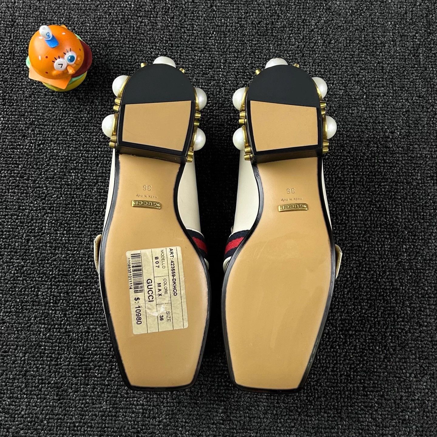 Gucci Gucci White Loafer EUR 36 Double G Pearl Size US 5 / IT 35 - 6 Thumbnail
