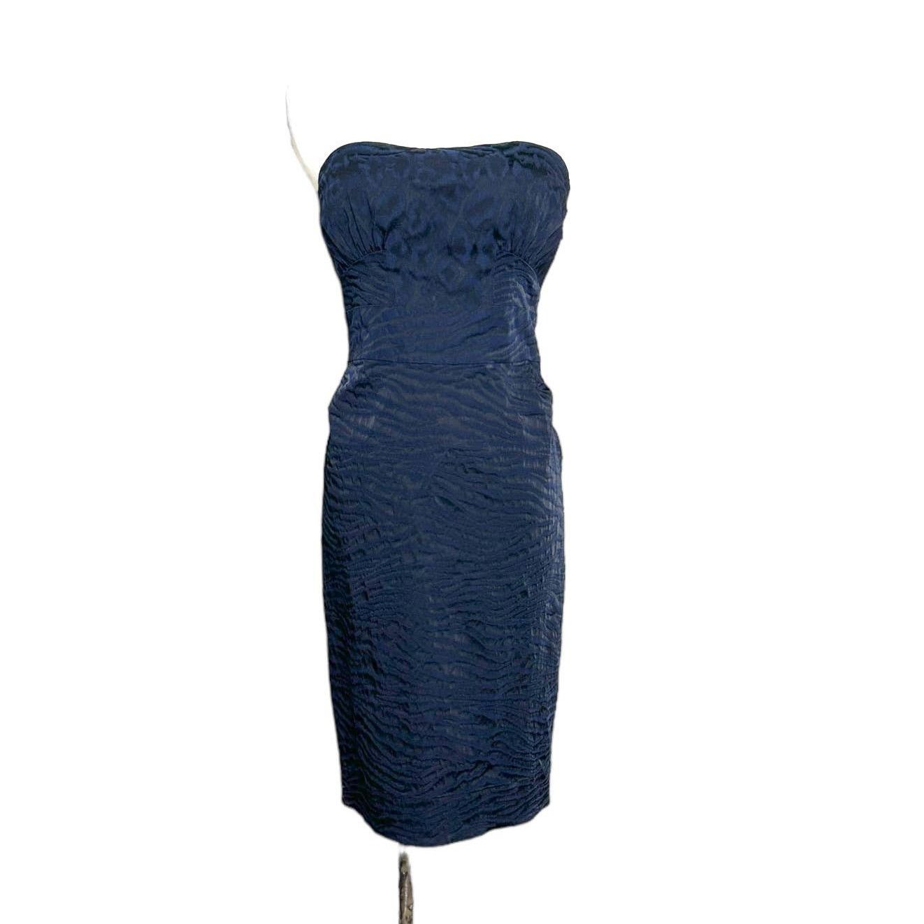Diane von Furstenberg Diane Von Furstenberg Navy Black Strapless Dress Size 6 Size M / US 6-8 / IT 42-44 - 1 Thumbnail